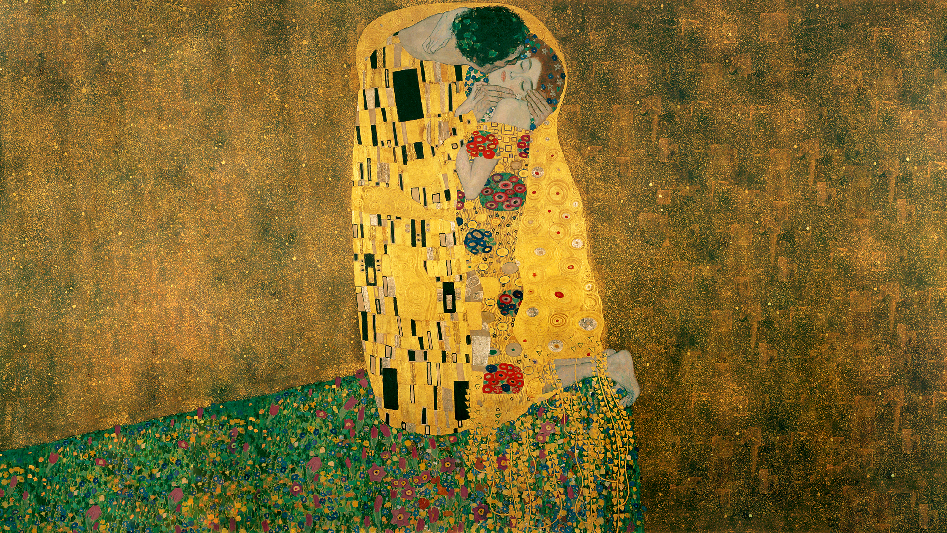 The Kiss by Gustav Klimt HD Wallpaper
