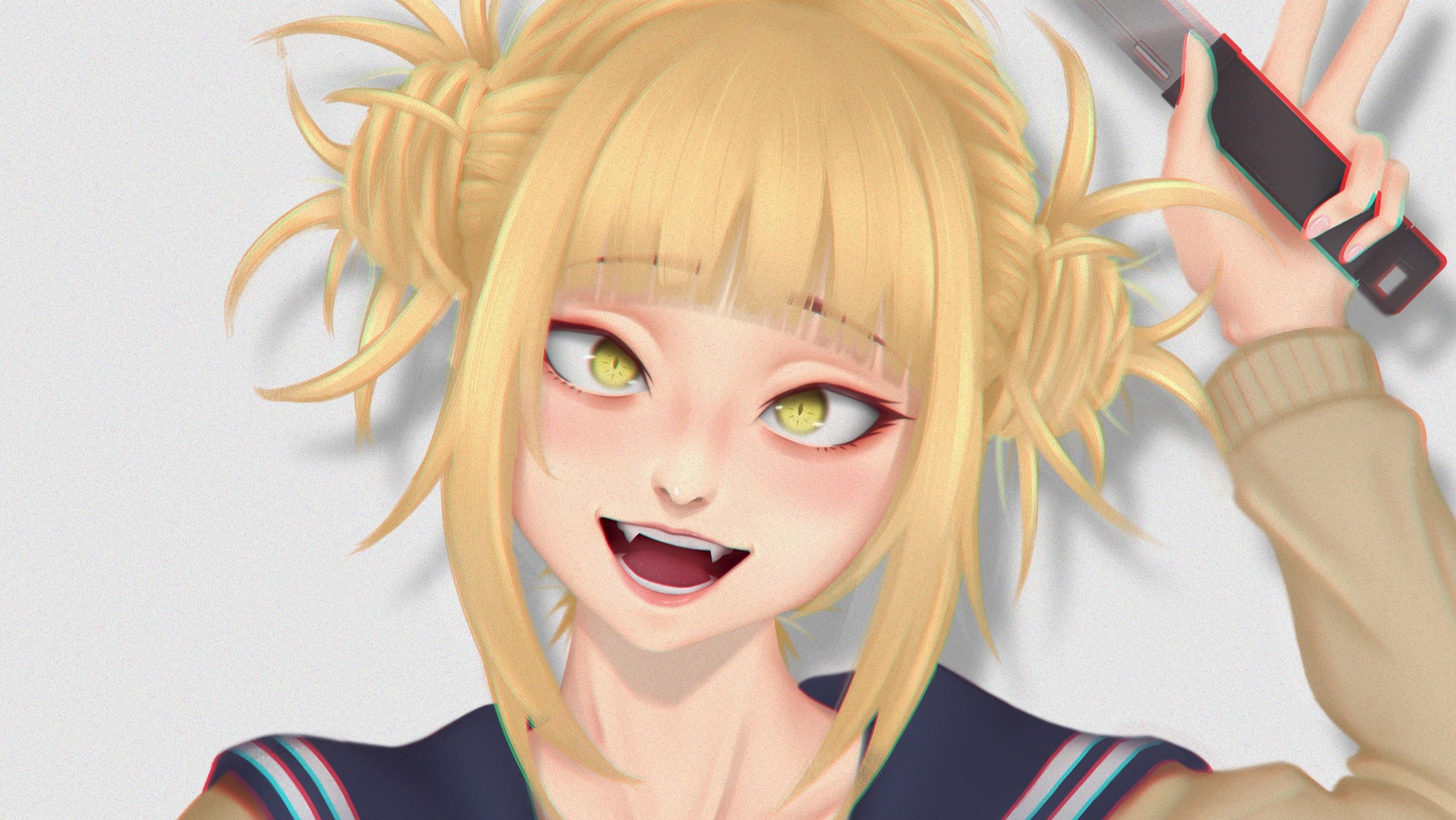 Himiko Toga from Boku no Hero Academia holding a knife HD Wallpaper