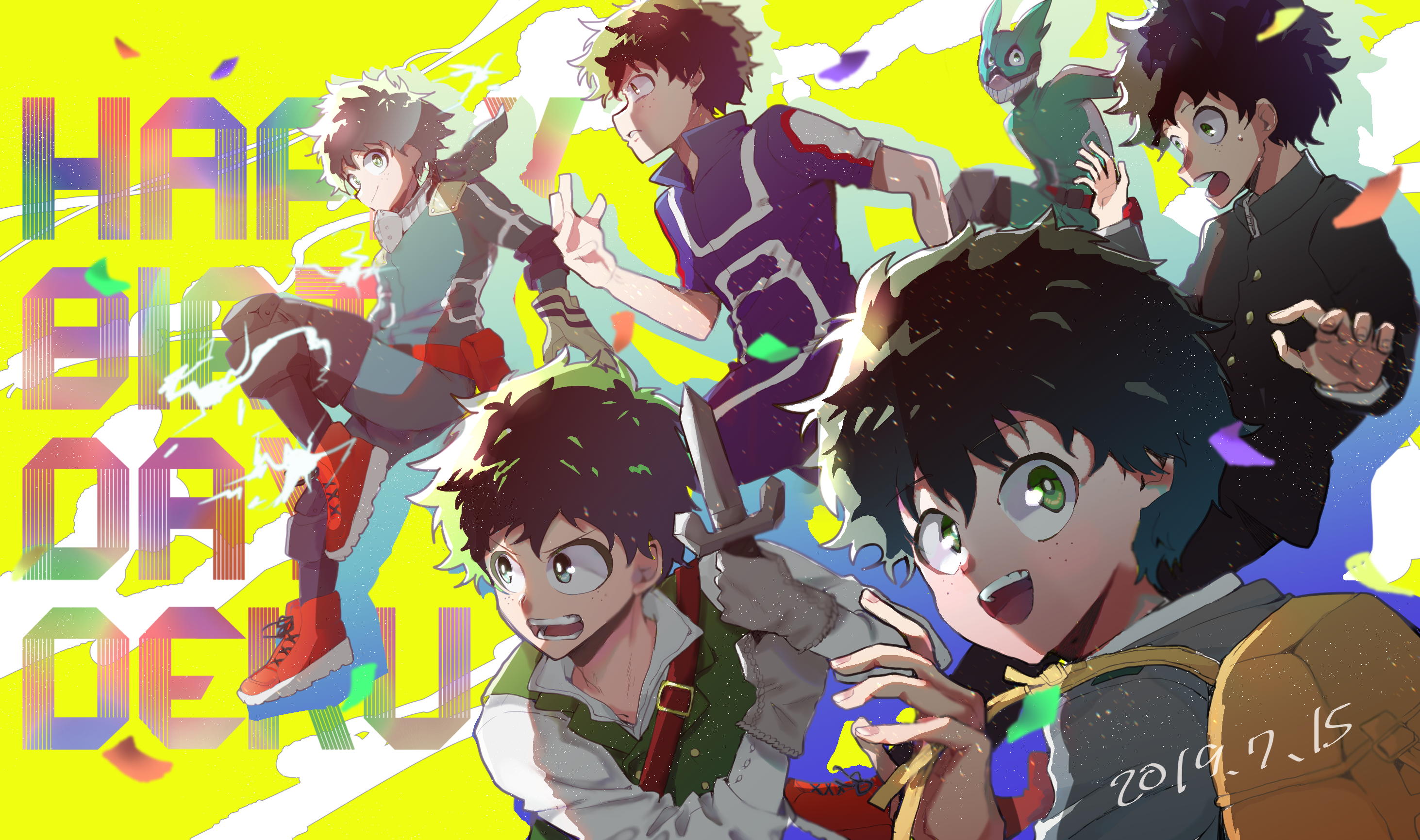 Izuku Midoriya from Boku no Hero Academia celebrating his birthday HD Wallpaper