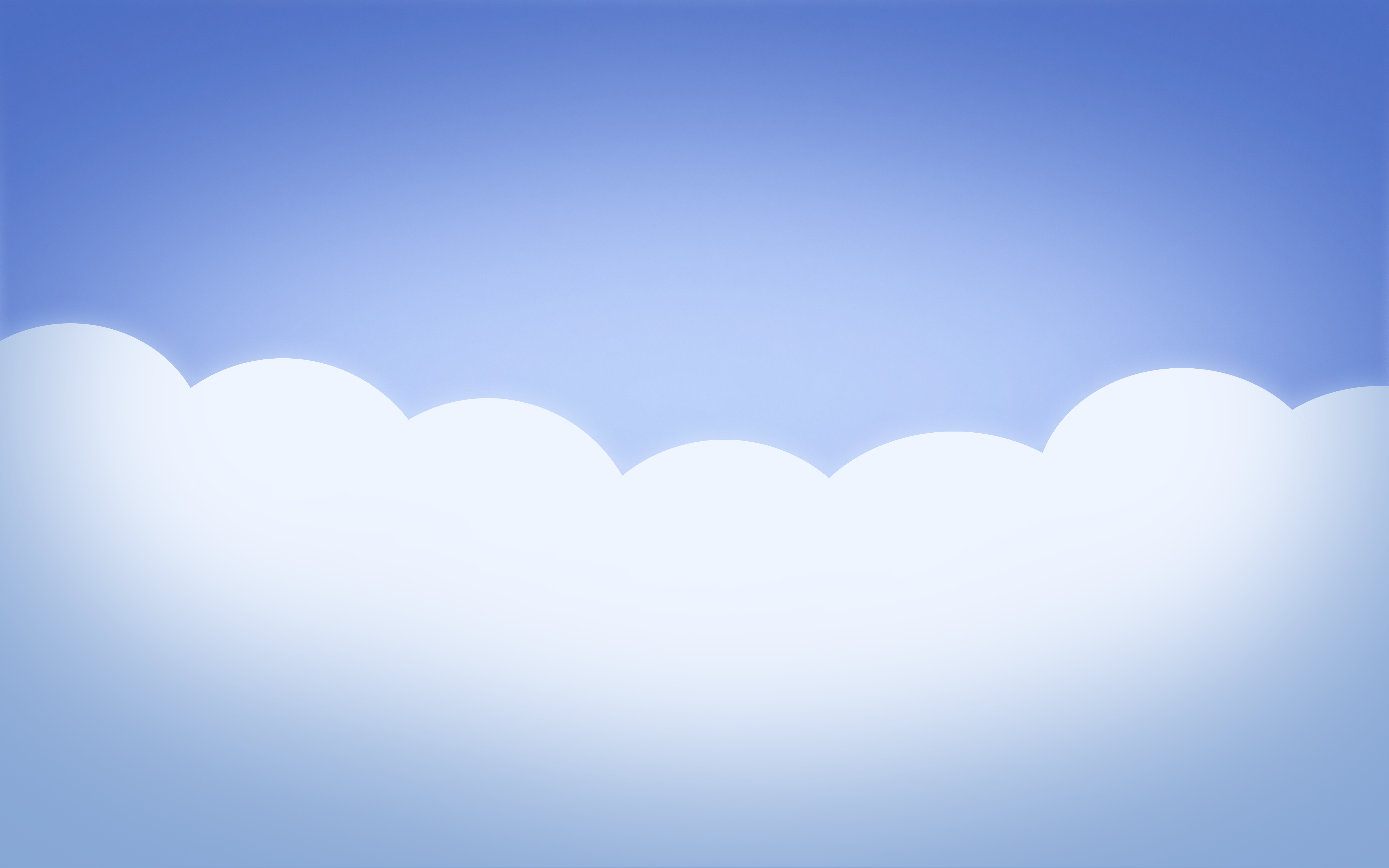 Minimalist Blue Sky with White Clouds HD Wallpaper