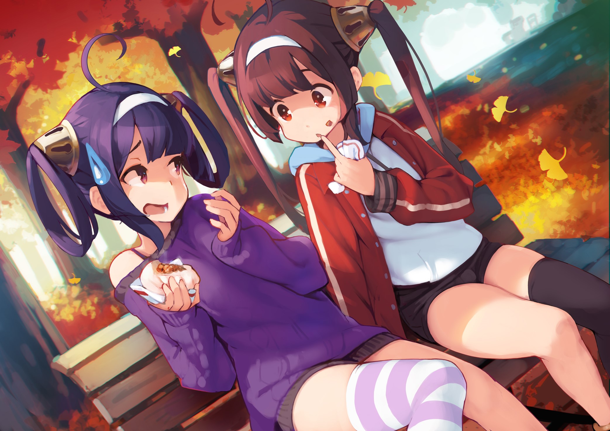 Ping Hai and Ning Hai from Azur Lane HD Wallpaper