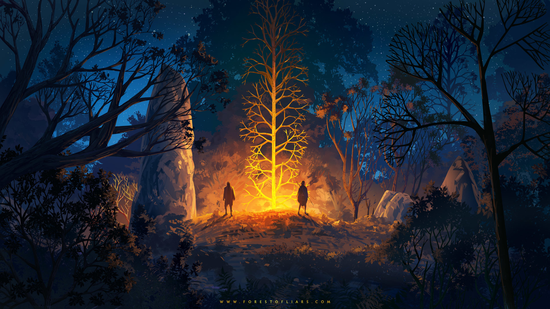 Forest of Liars artwork by Sylvain Sarrailh HD Wallpaper