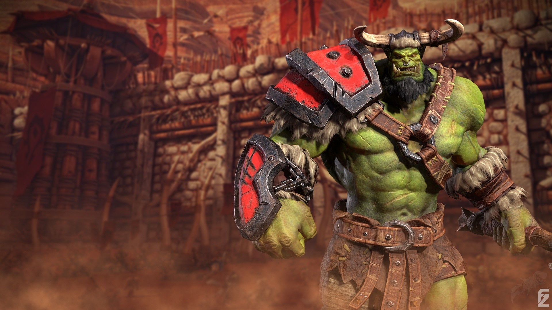 Orc warrior from Warcraft III: Reforged HD Wallpaper