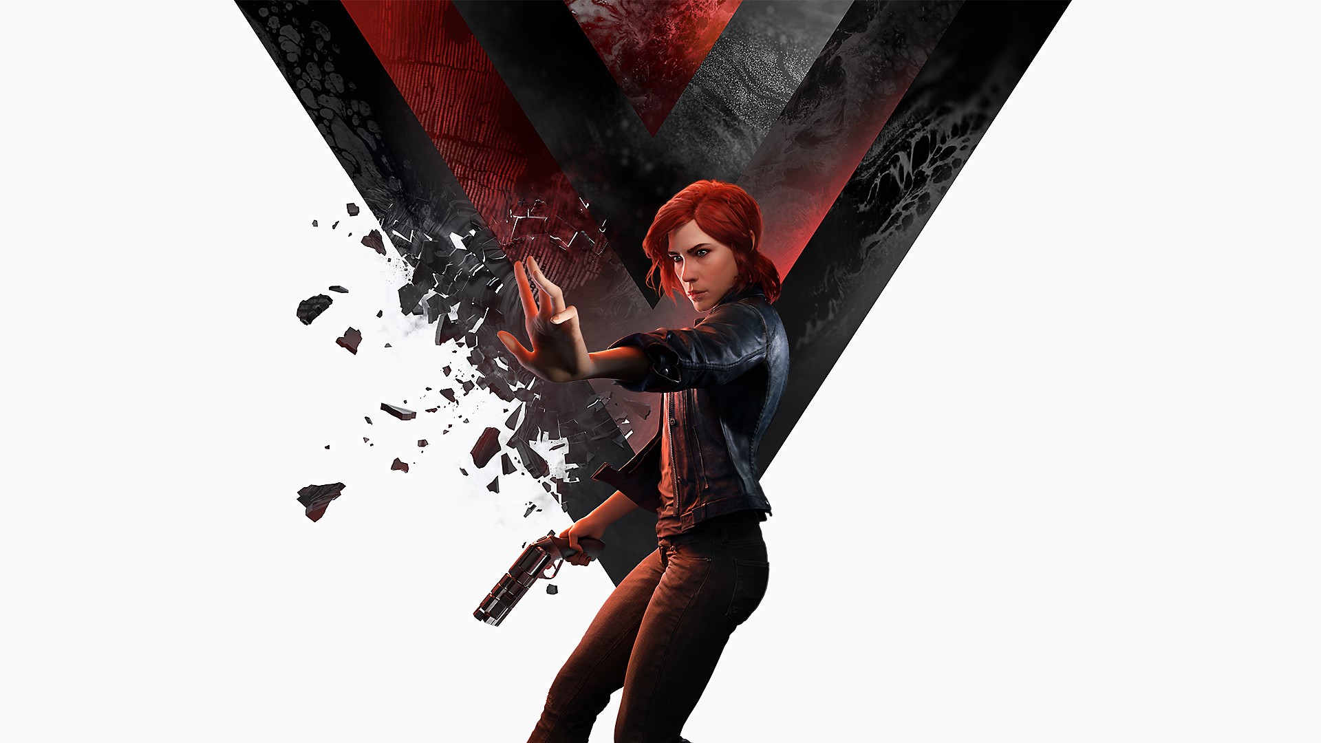 Jesse Faden from Control with gun and powers HD Wallpaper