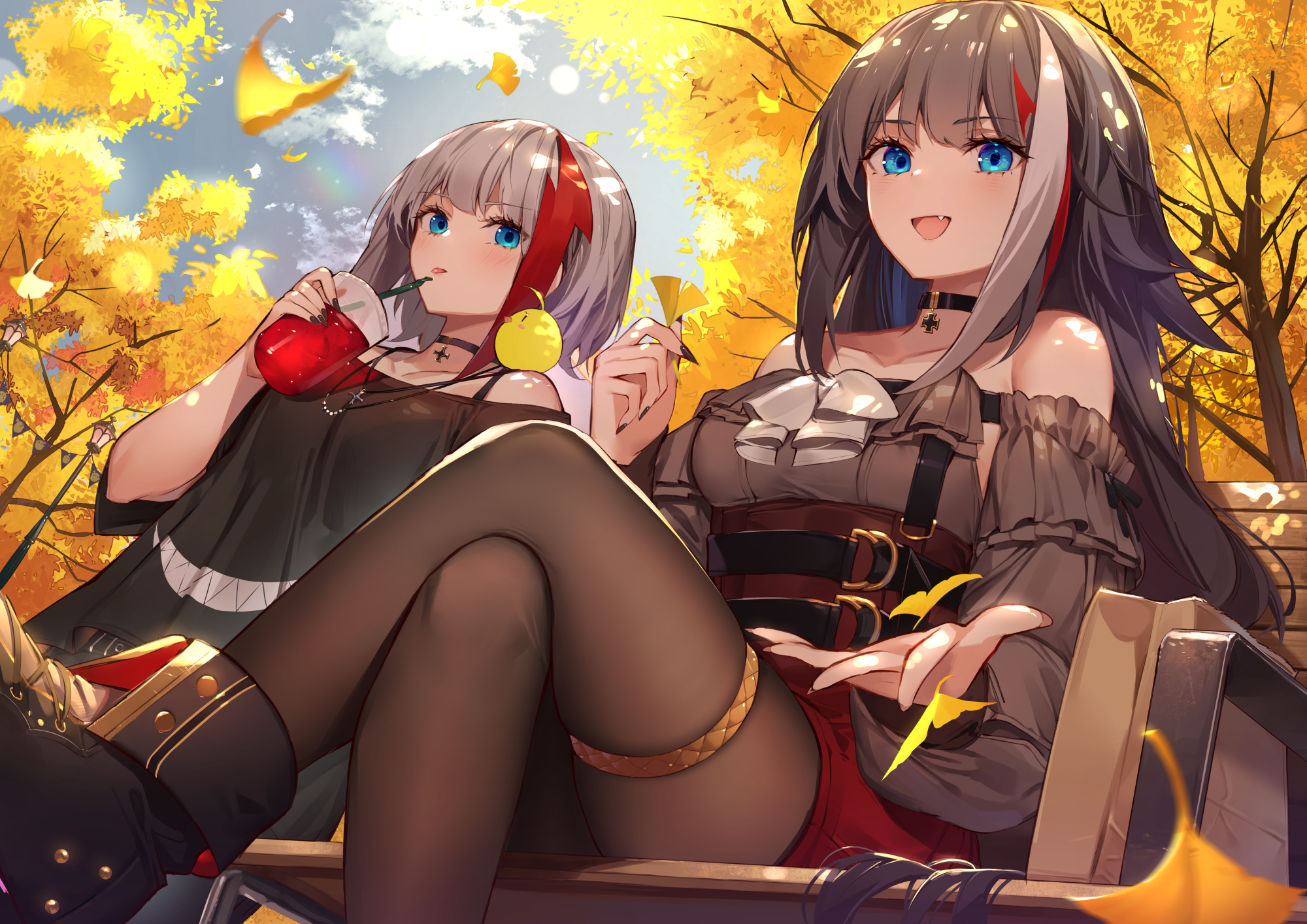 Azur Lane: Admiral Graf Spee and Deutschland in Autumn HD Wallpaper