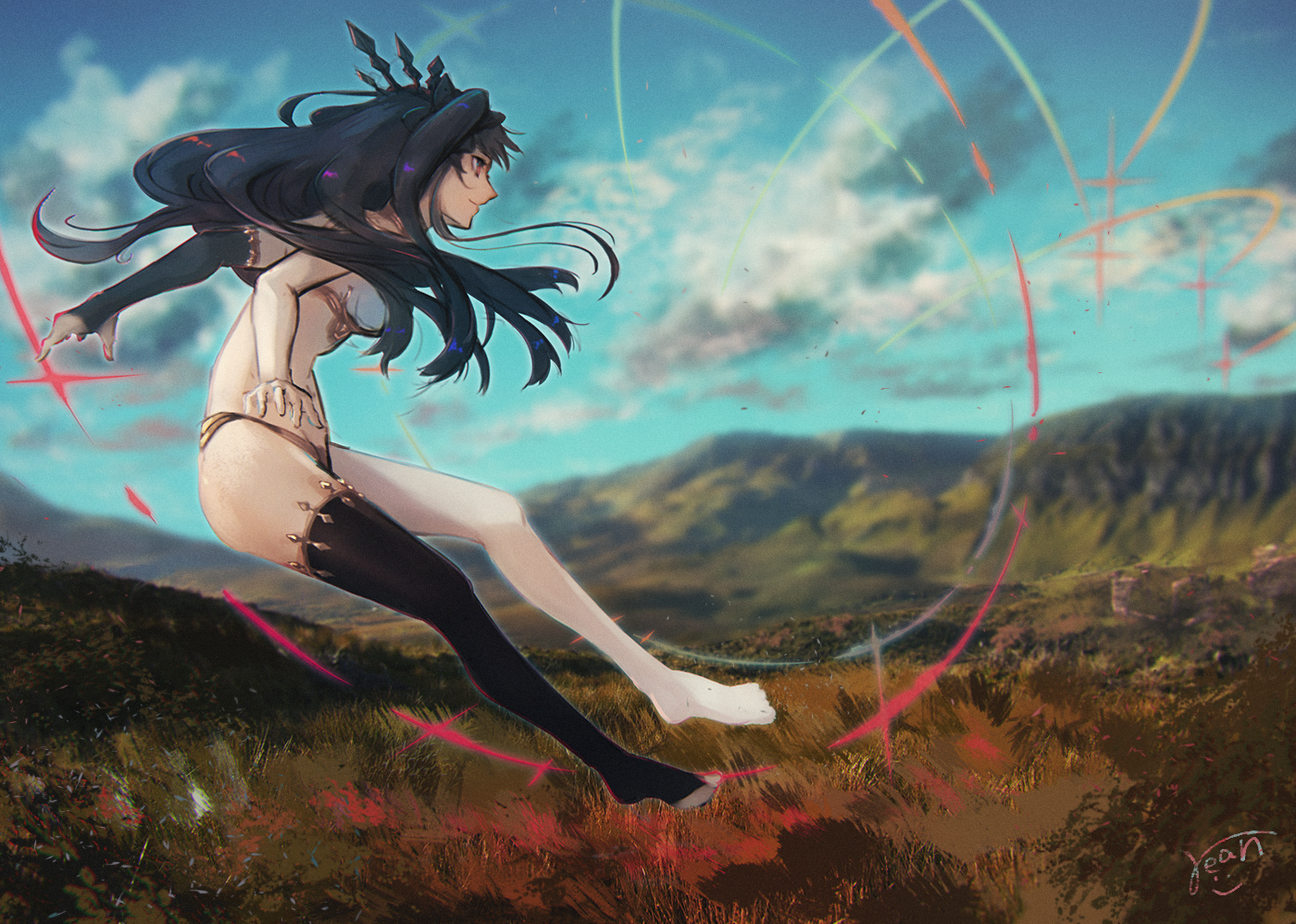 Ishtar from Fate/Grand Order in a landscape HD Wallpaper