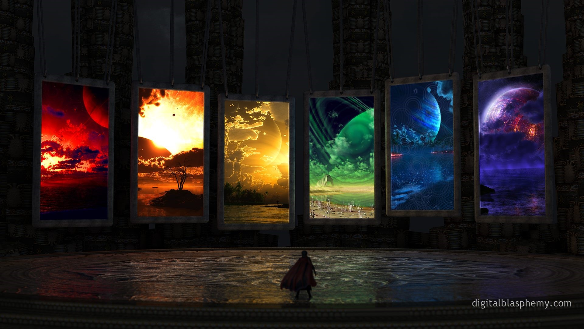 Digital Blasphemy Portals by Ryan Bliss HD Wallpaper