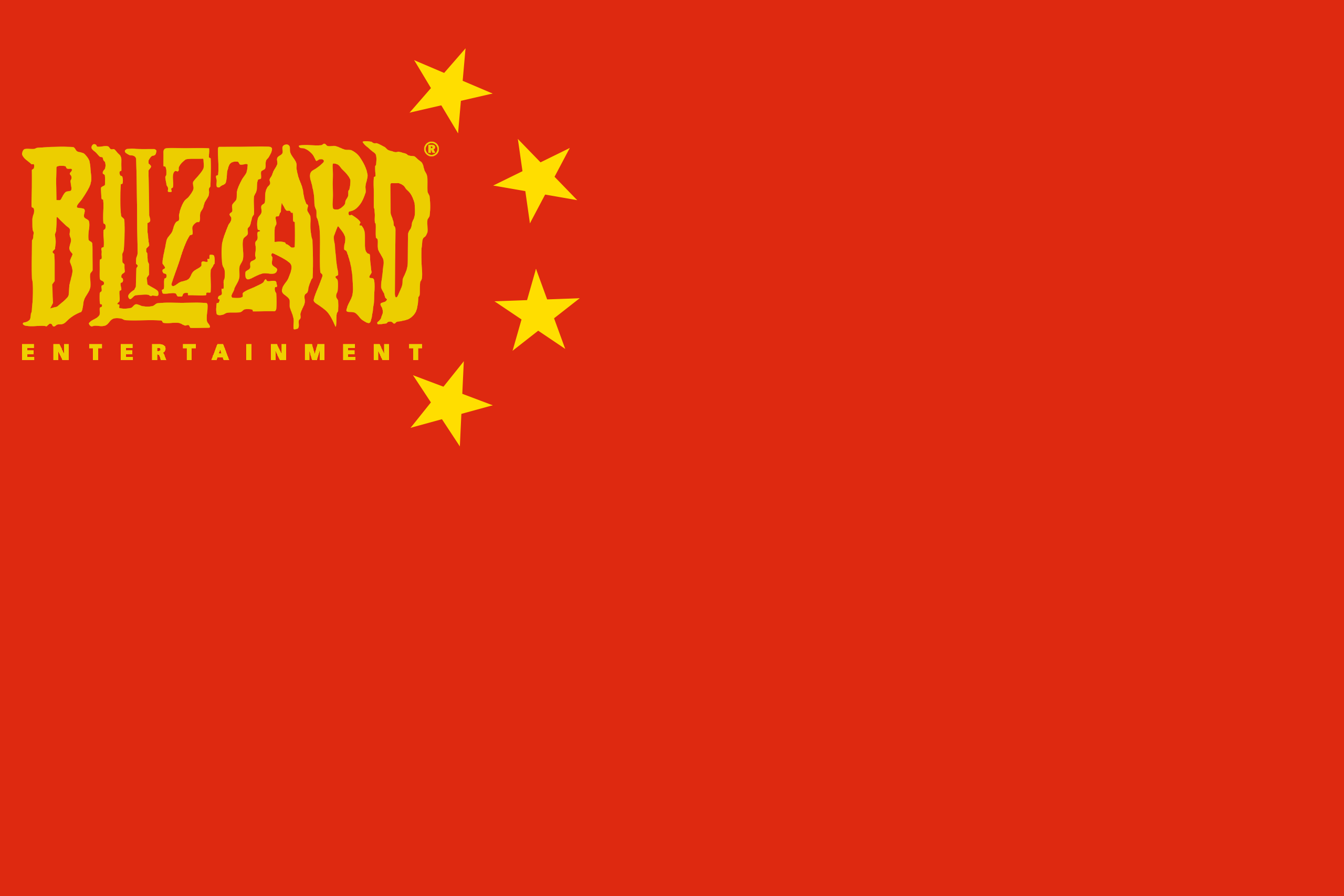 Blizzard Entertainment logo on Chinese flag HD Wallpaper