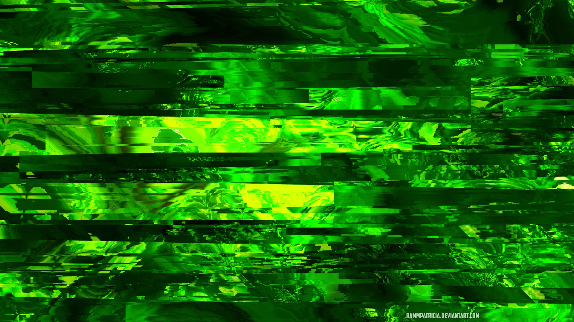 Abstract green digital art by RammPatricia HD Wallpaper
