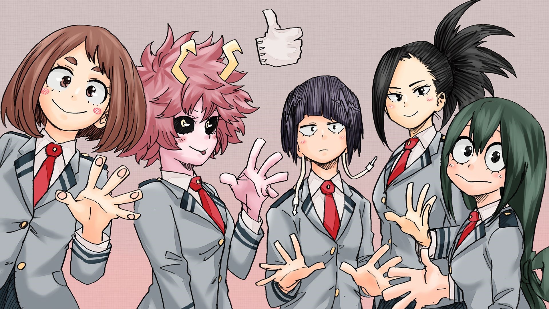 My Hero Academia girls posing HD Wallpaper
