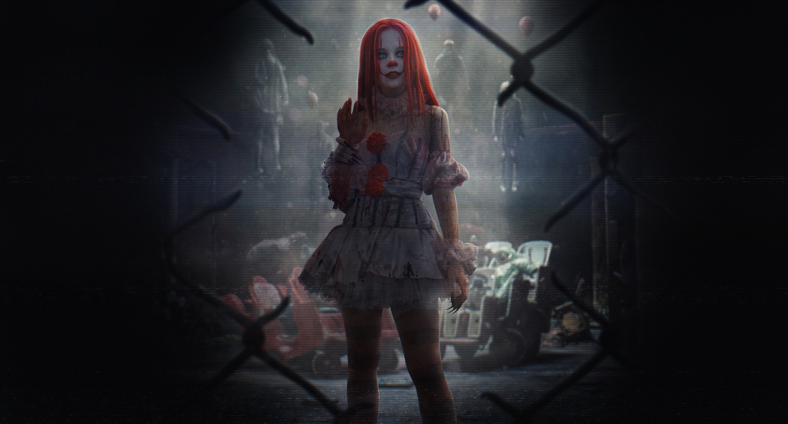 Artwork of a female clown from It HD Wallpaper