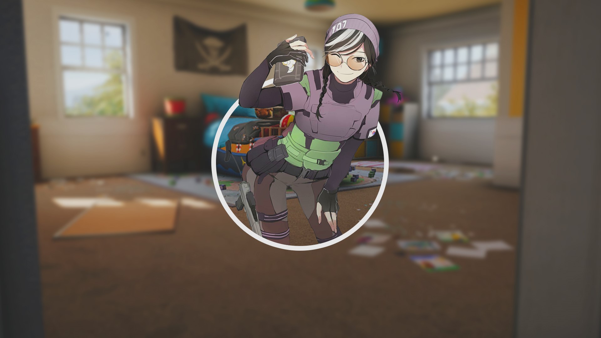 Grace Nam from Rainbow 6 Siege anime art HD Wallpaper