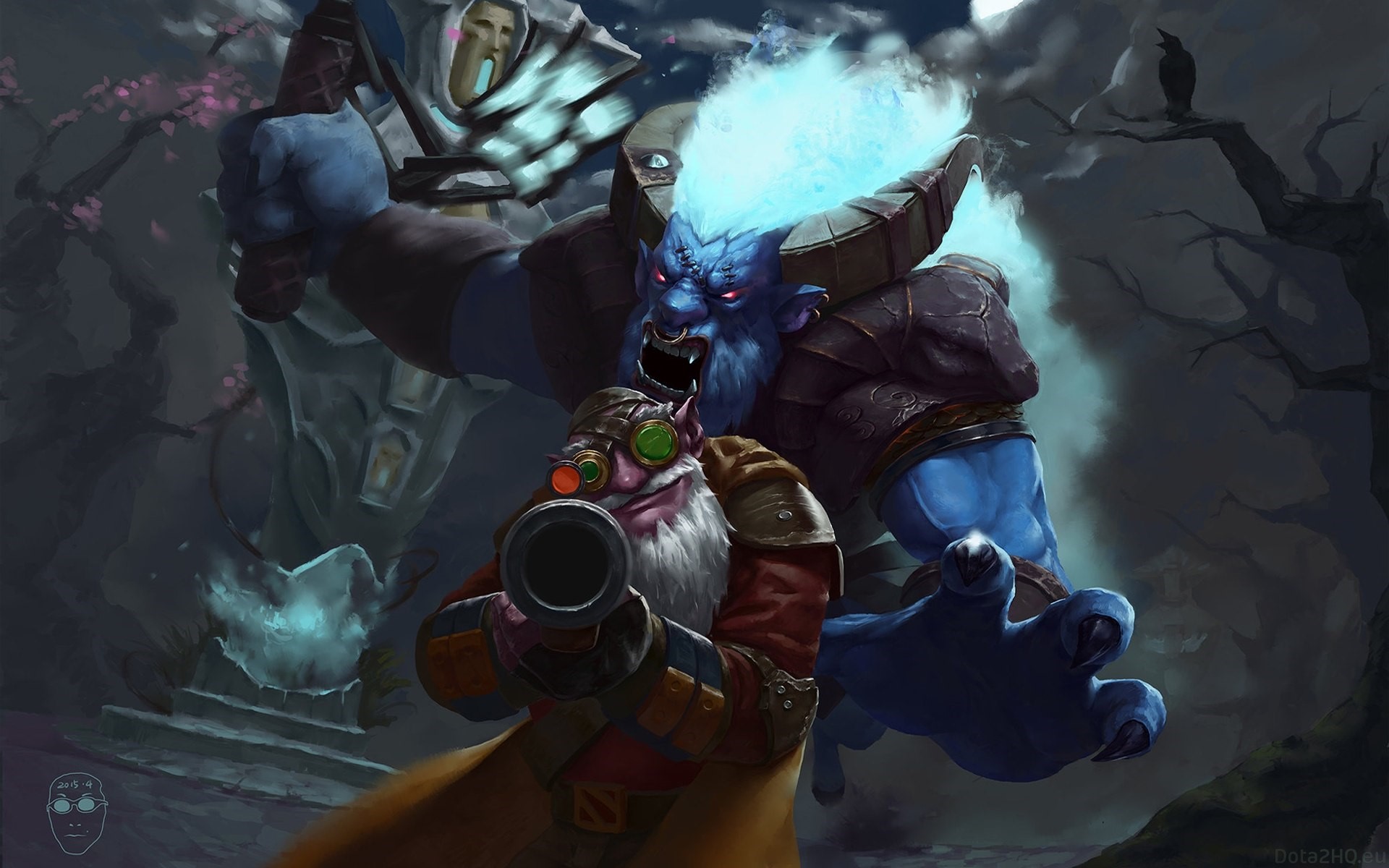 Tusk and Ogre Magi from Dota 2 HD Wallpaper