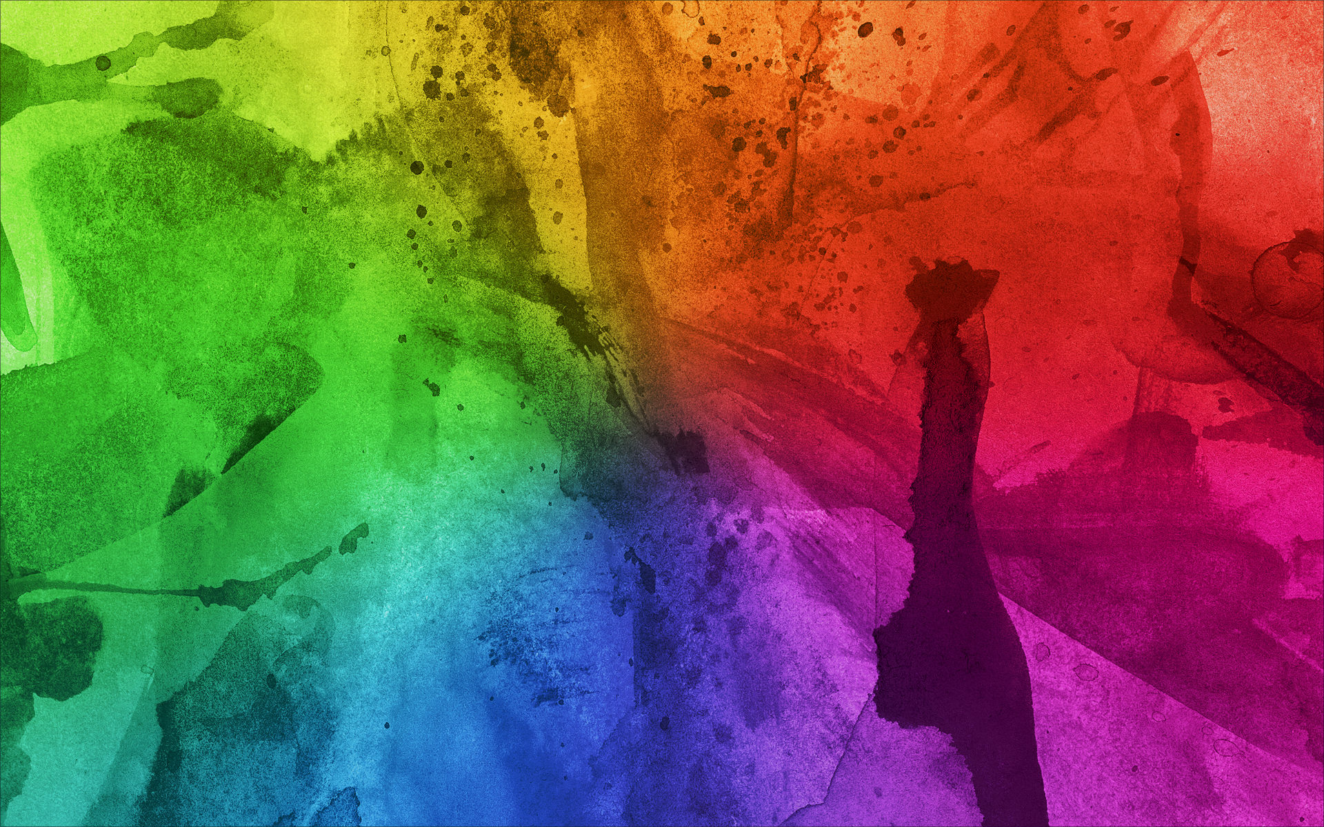 Colorful abstract watercolor painting with brush strokes HD Wallpaper