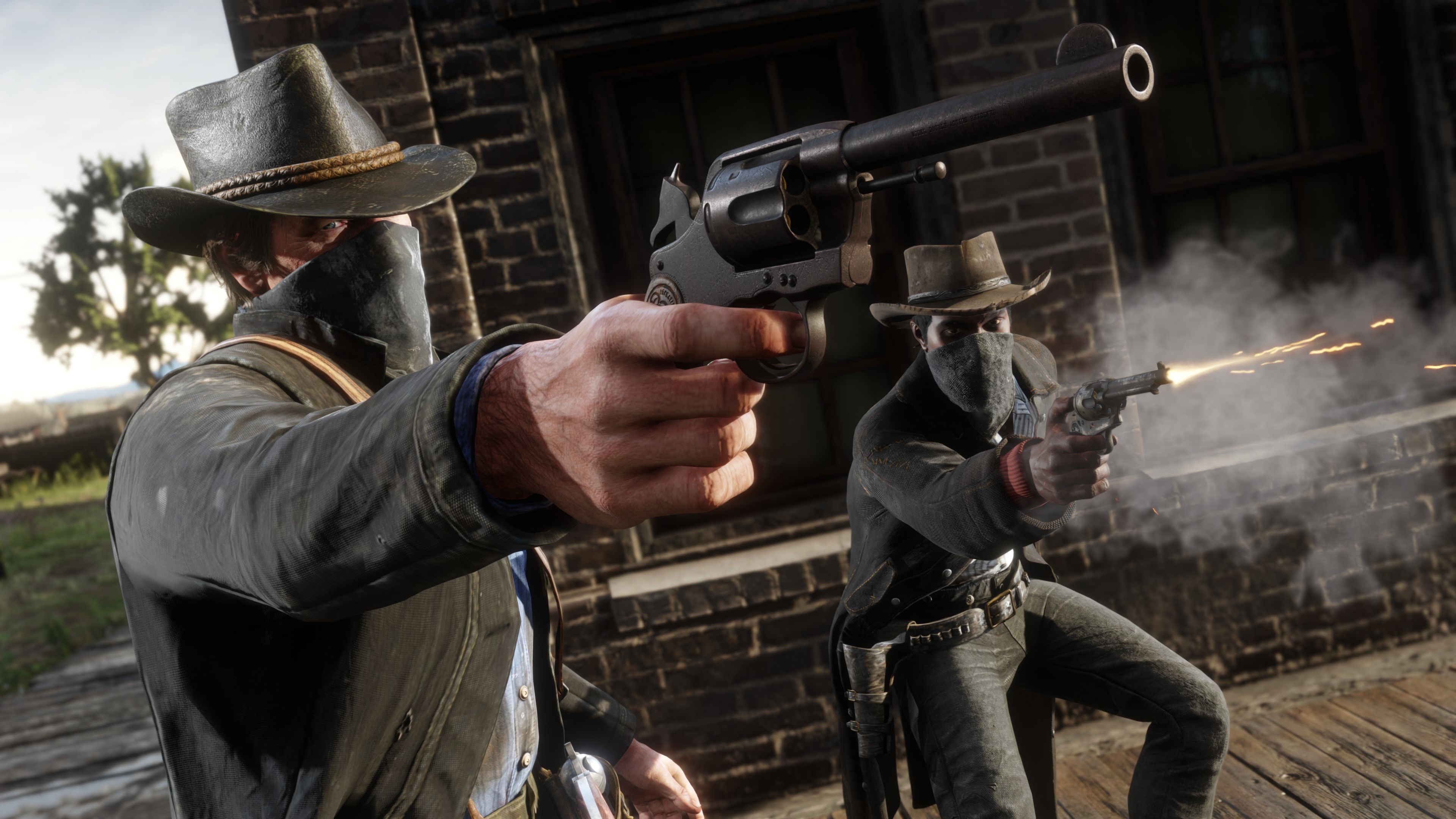 Arthur Morgan and Lenny Summers from Red Dead Redemption 2 HD Wallpaper