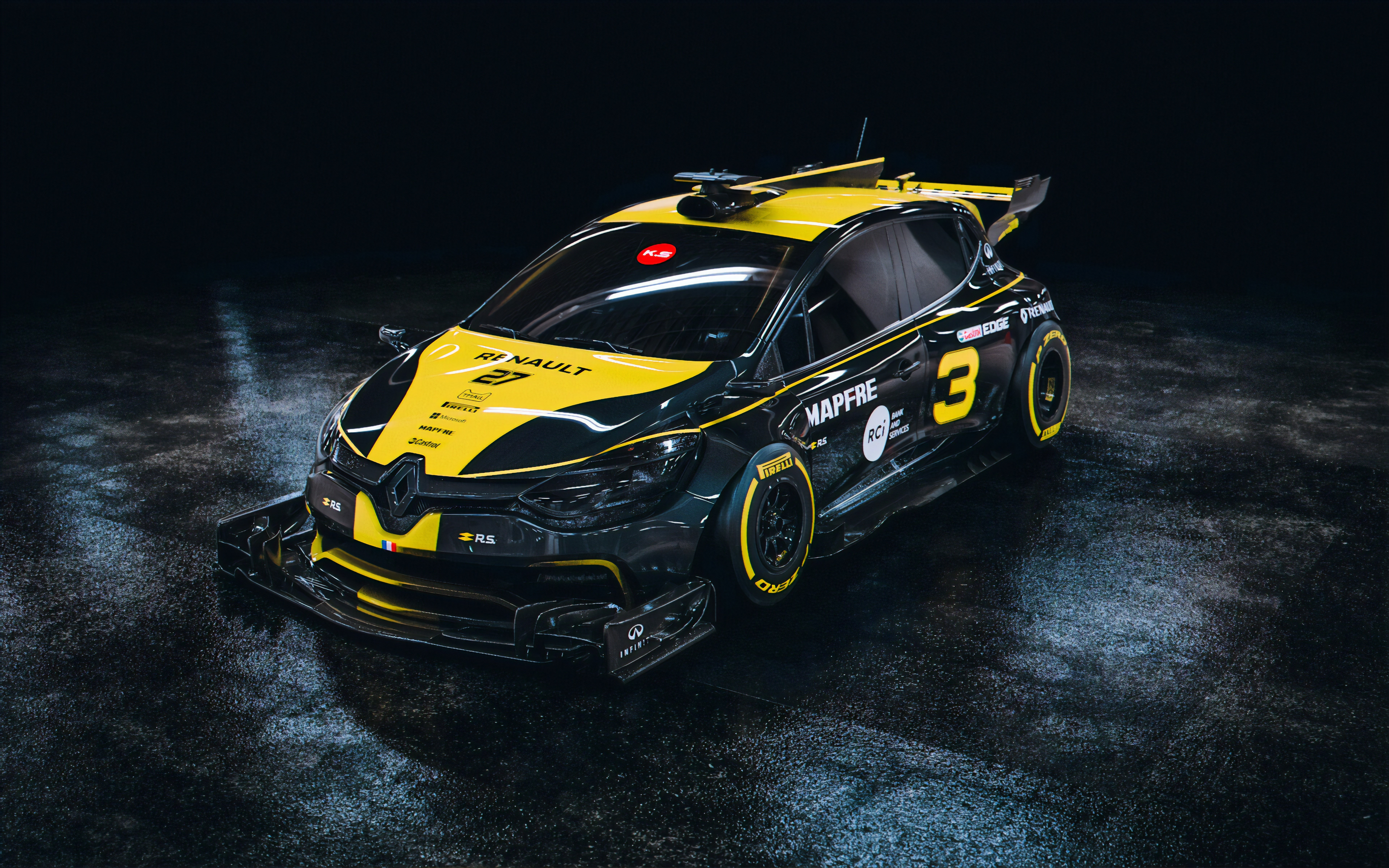 Renault Clio RS race car by Khyzyl Saleem HD Wallpaper