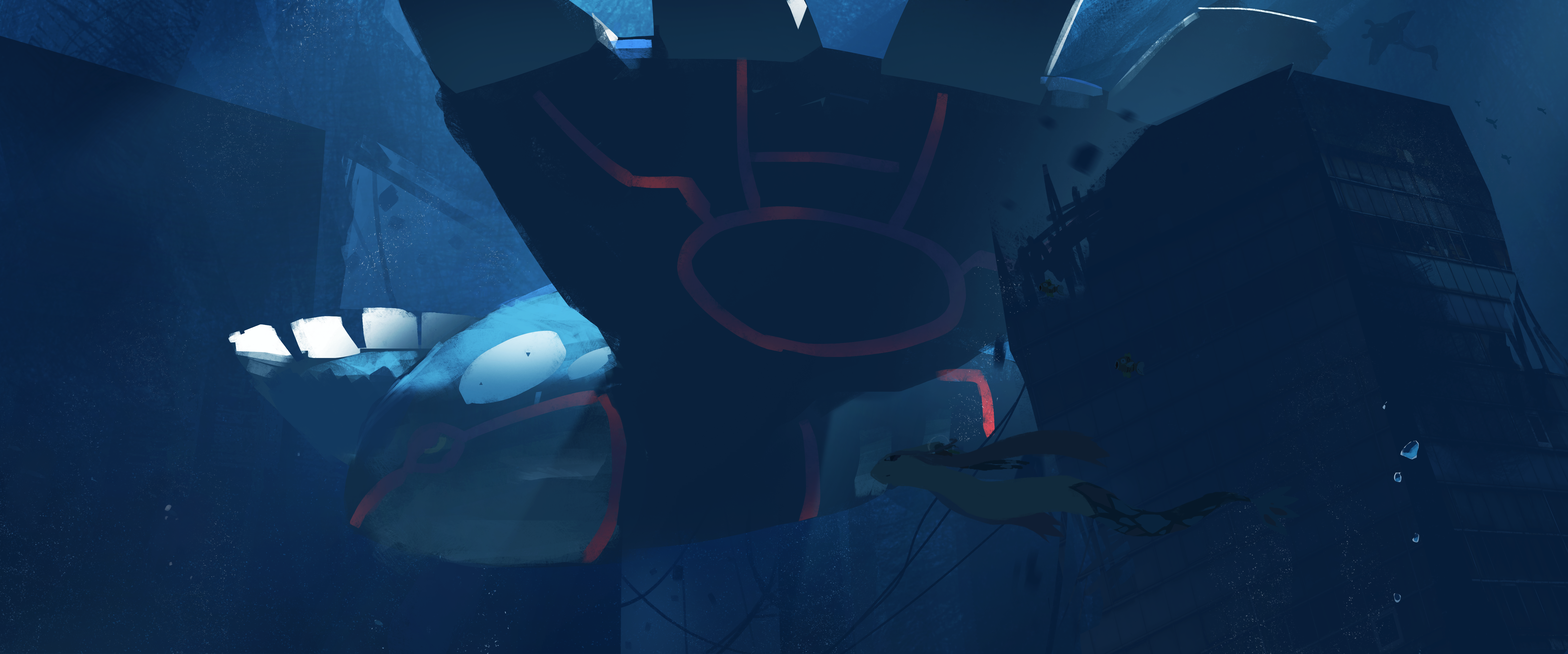 Kyogre from Pokémon underwater HD Wallpaper