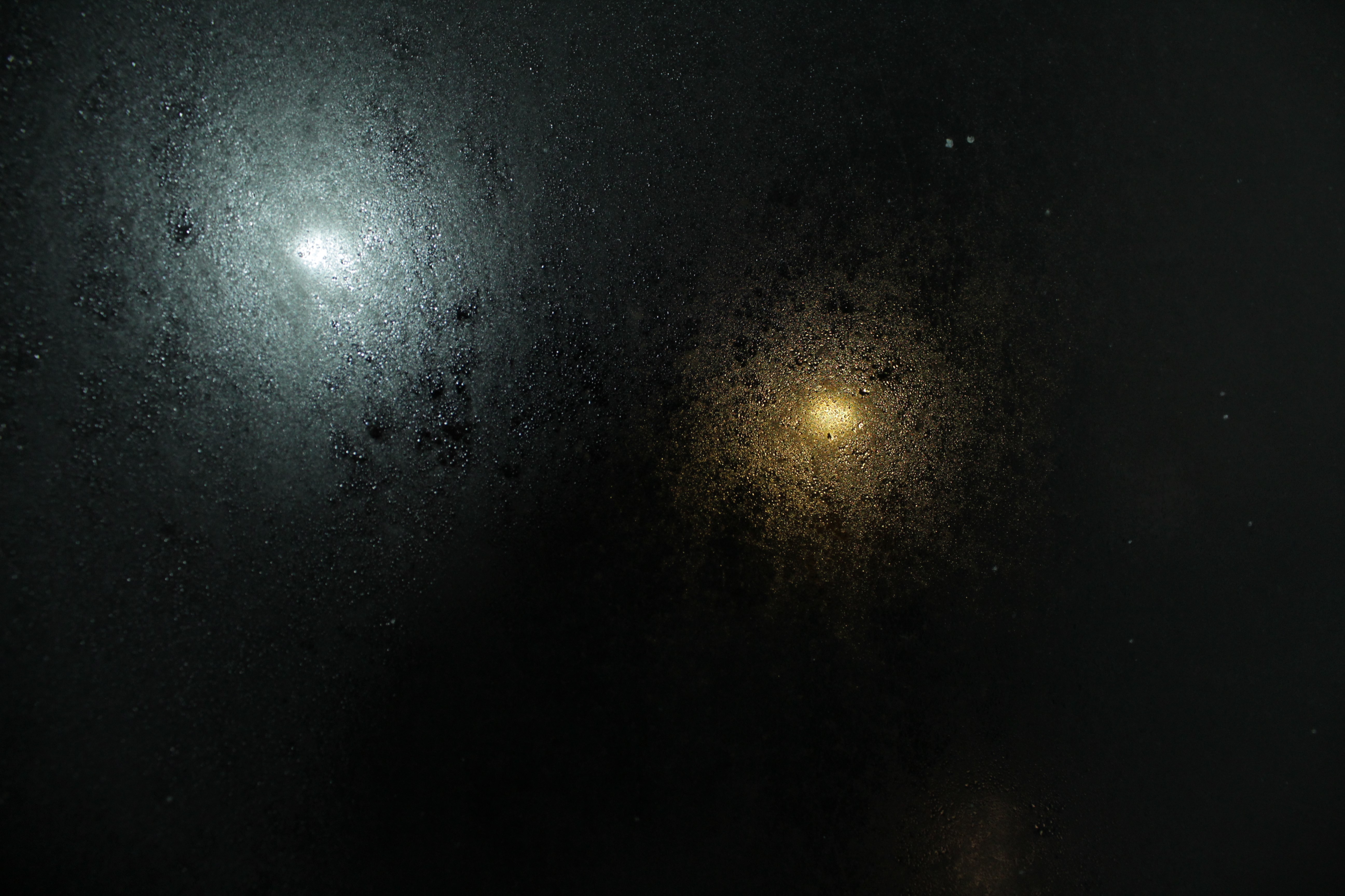 Two lights on a wet surface HD Wallpaper