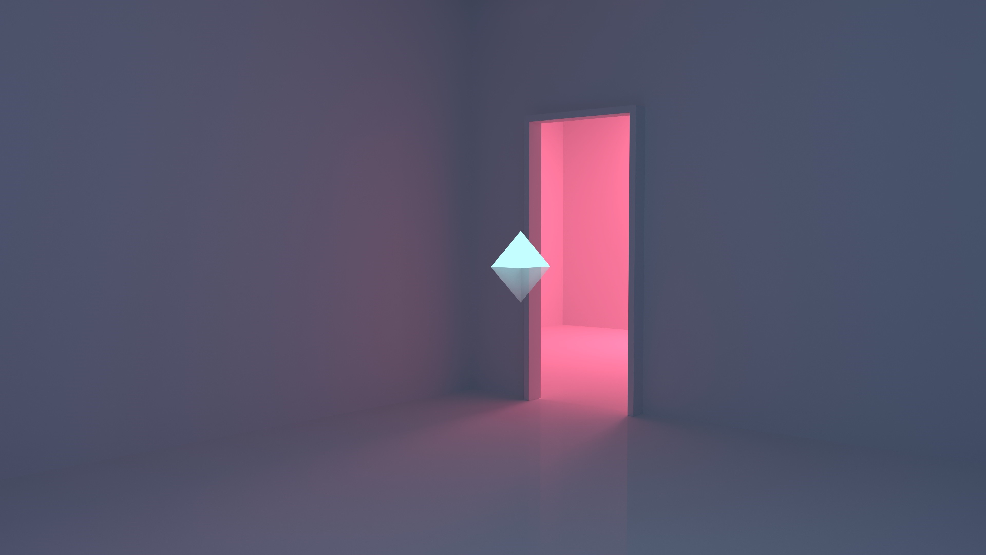 Minimalist 3D Abstract Geometric Figure HD Wallpaper