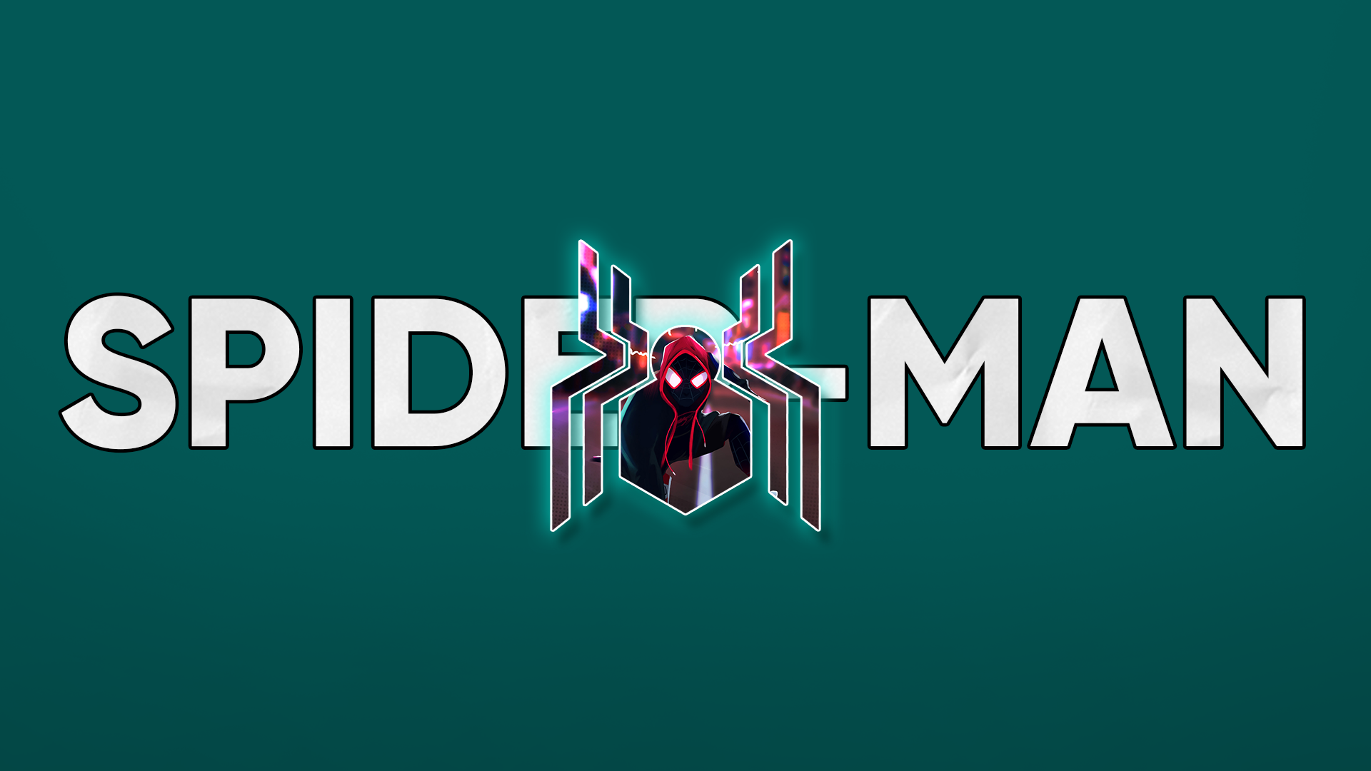 Spider-Man: Into the Spider-Verse Logo with Miles Morales HD Wallpaper