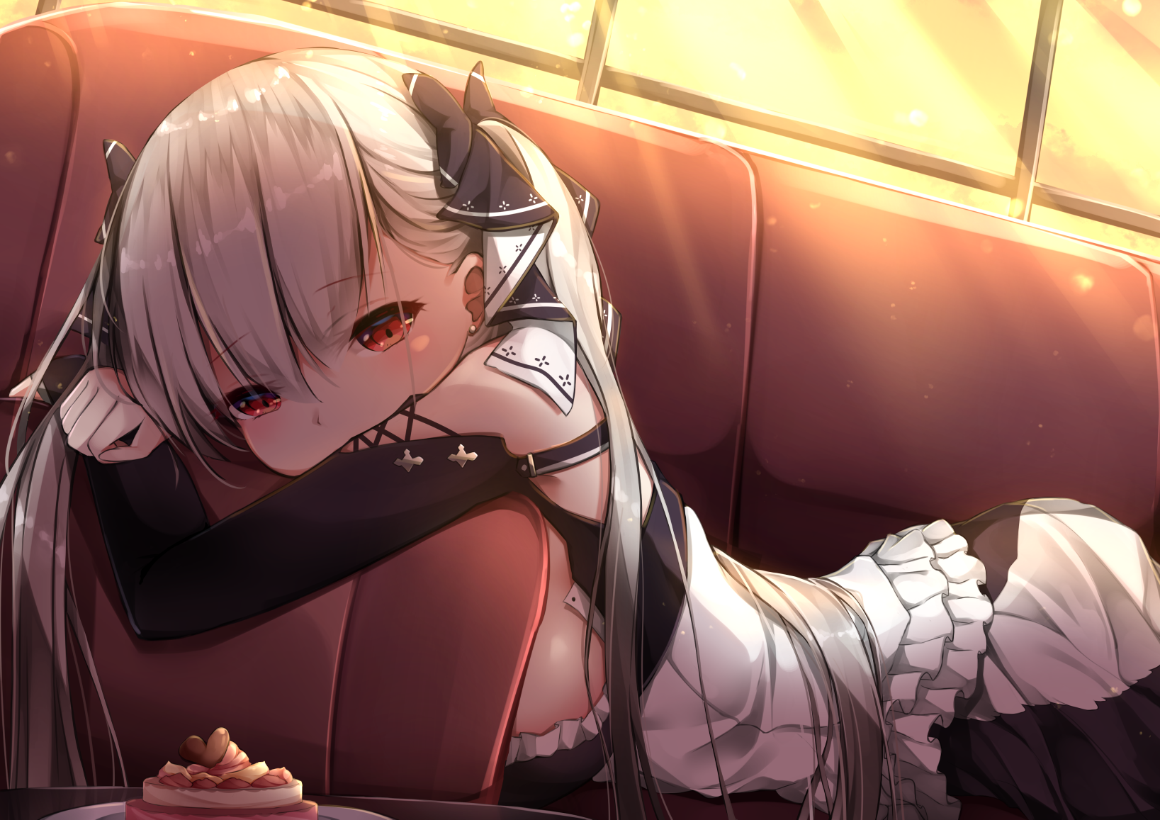 Formidable from Azur Lane resting on a couch HD Wallpaper