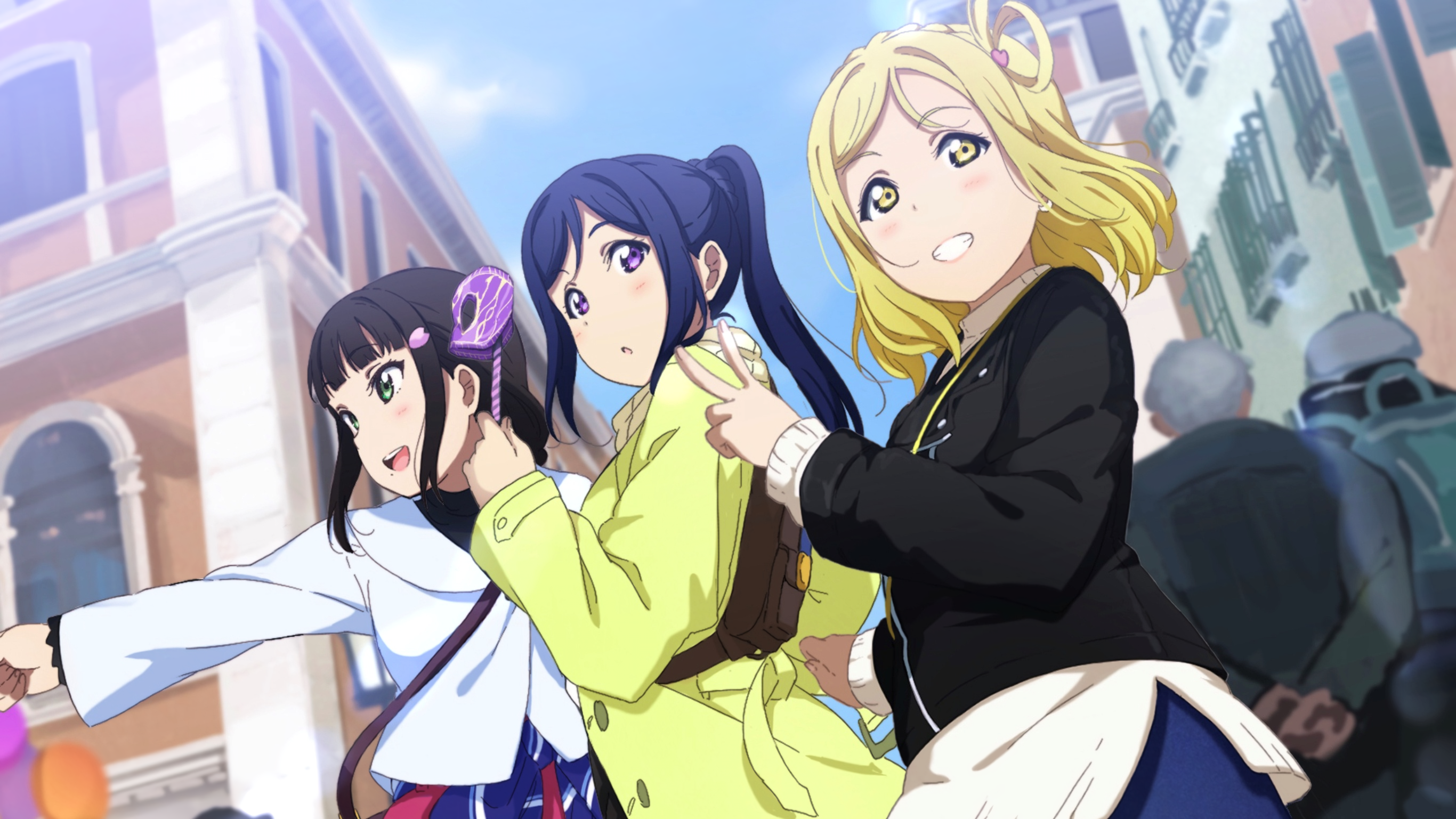 Anime girls from Love Live! Sunshine in Venice HD Wallpaper