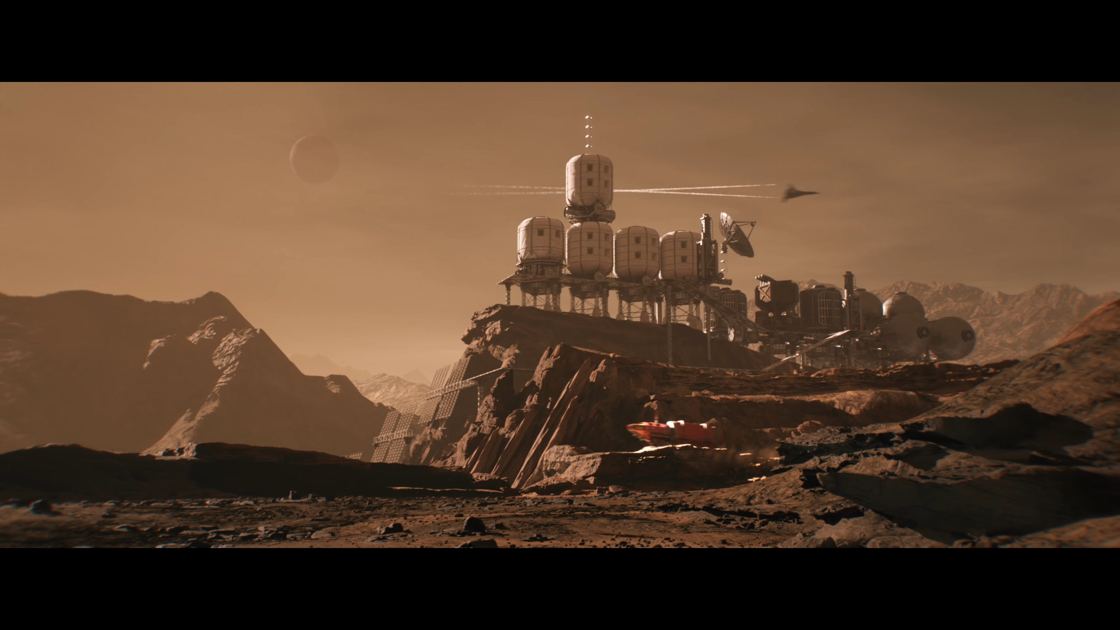 Kerbal Space Program 2 spaceship on a planet HD Wallpaper