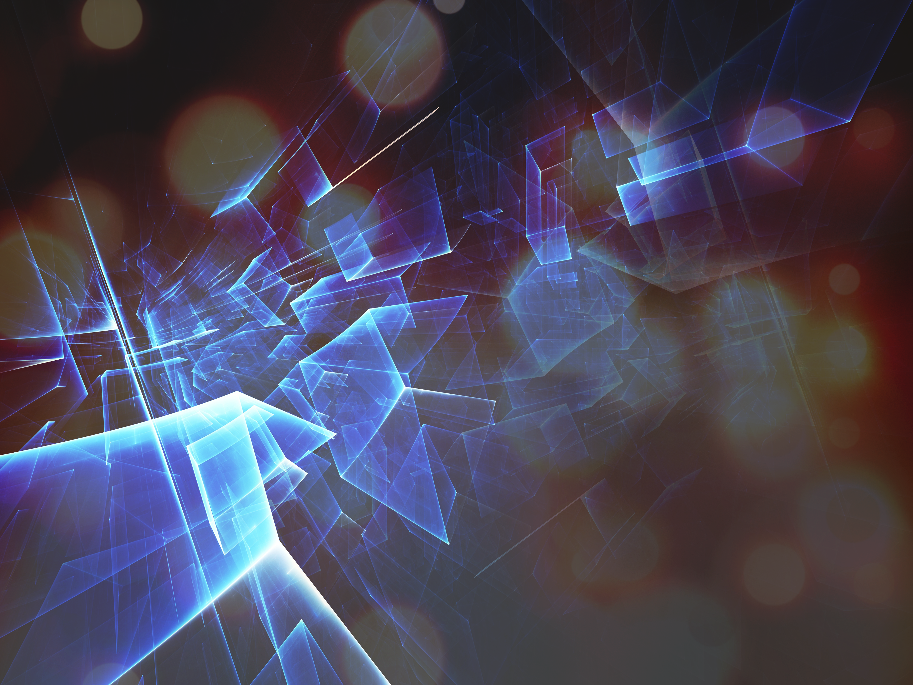 Abstract digital art with bokeh HD Wallpaper