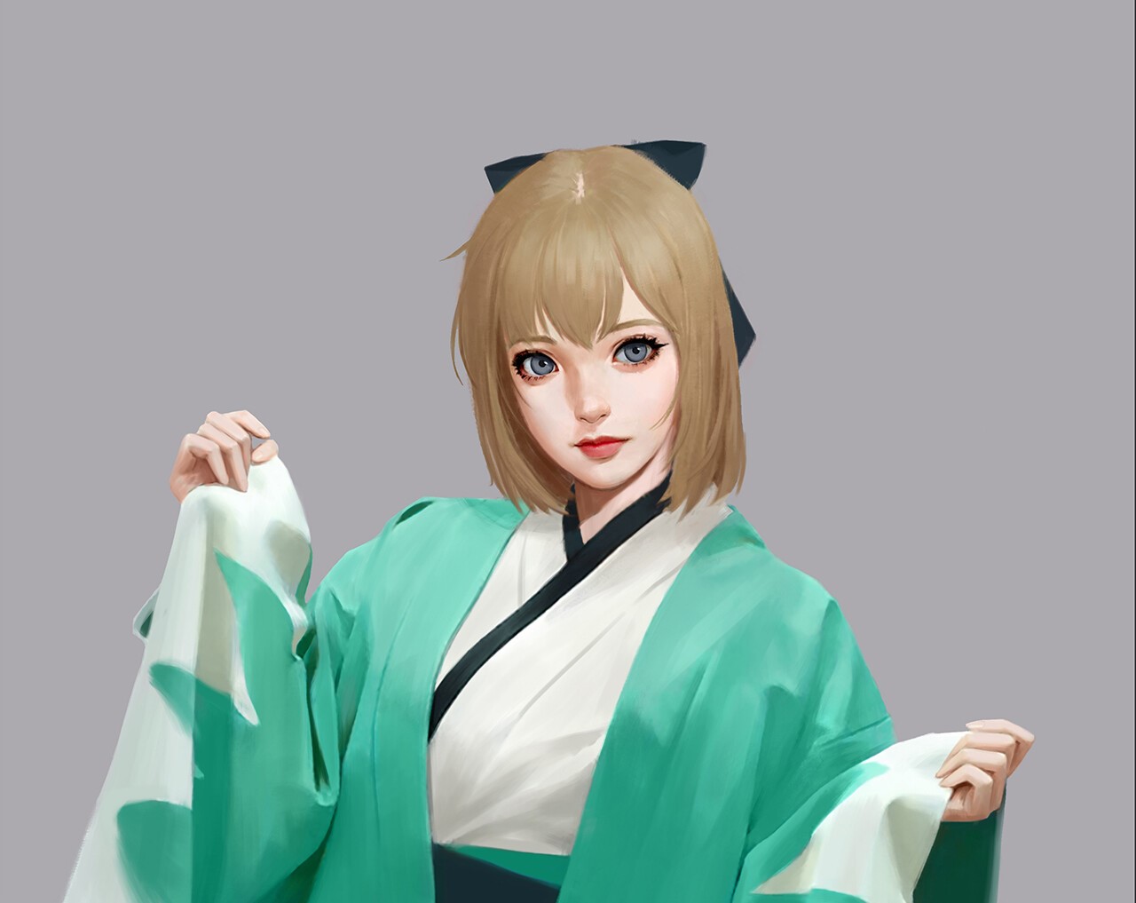 Artwork of a fantasy girl with blond hair HD Wallpaper