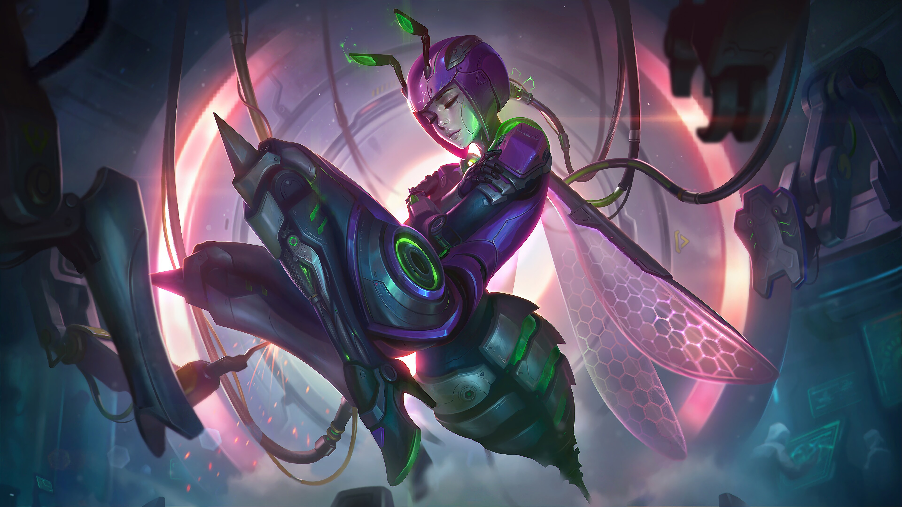 4K Vespid Character from Mobile Legends HD Wallpaper