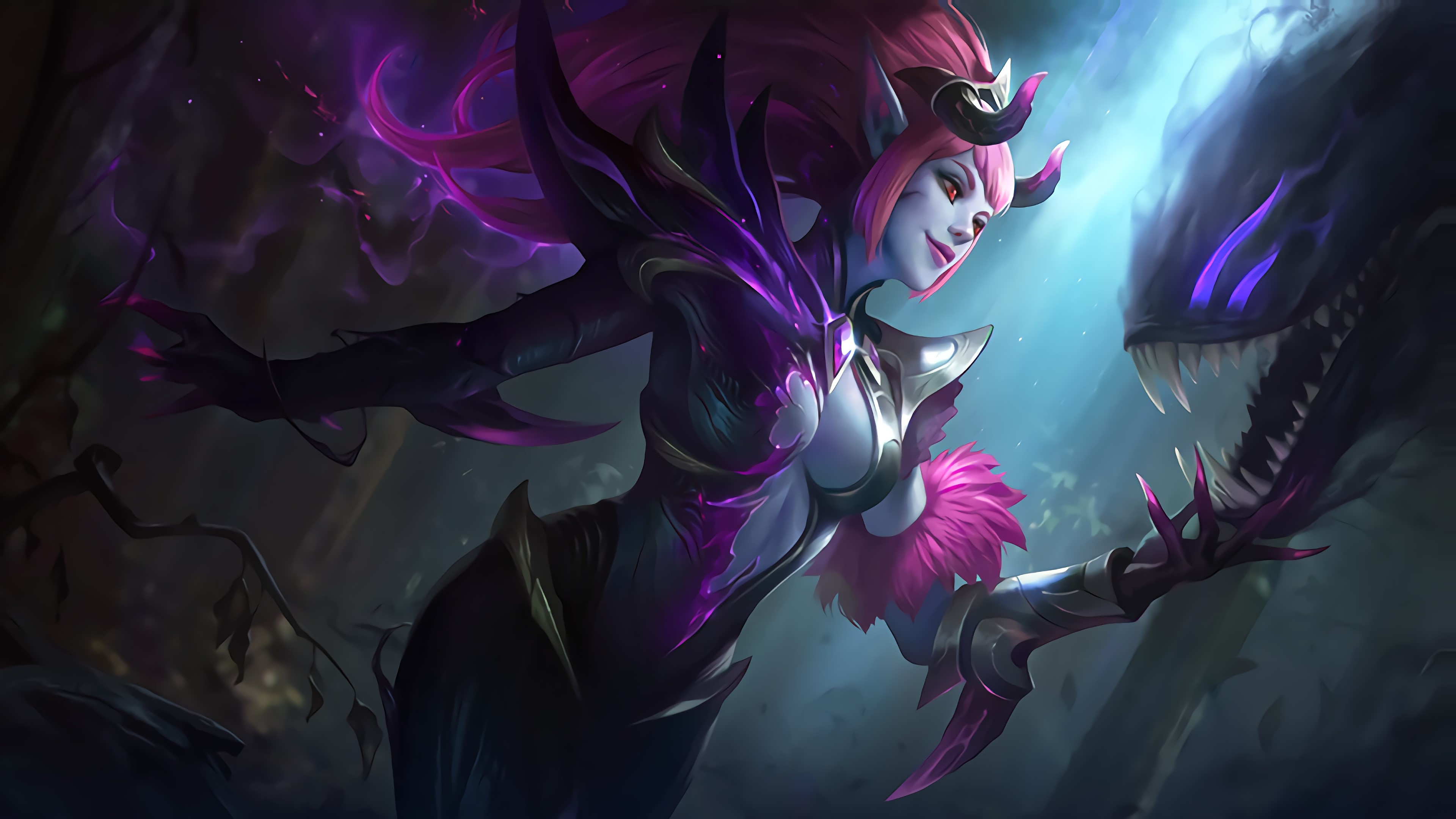 Selena from Mobile Legends with a monster HD Wallpaper