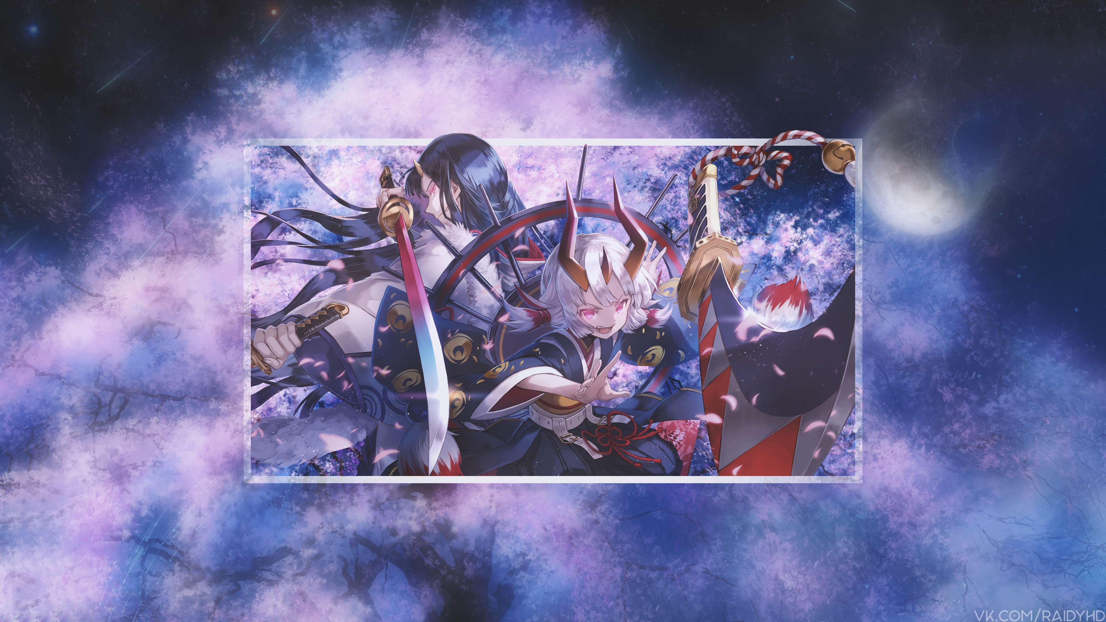4K Anime Characters with Swords HD Wallpaper