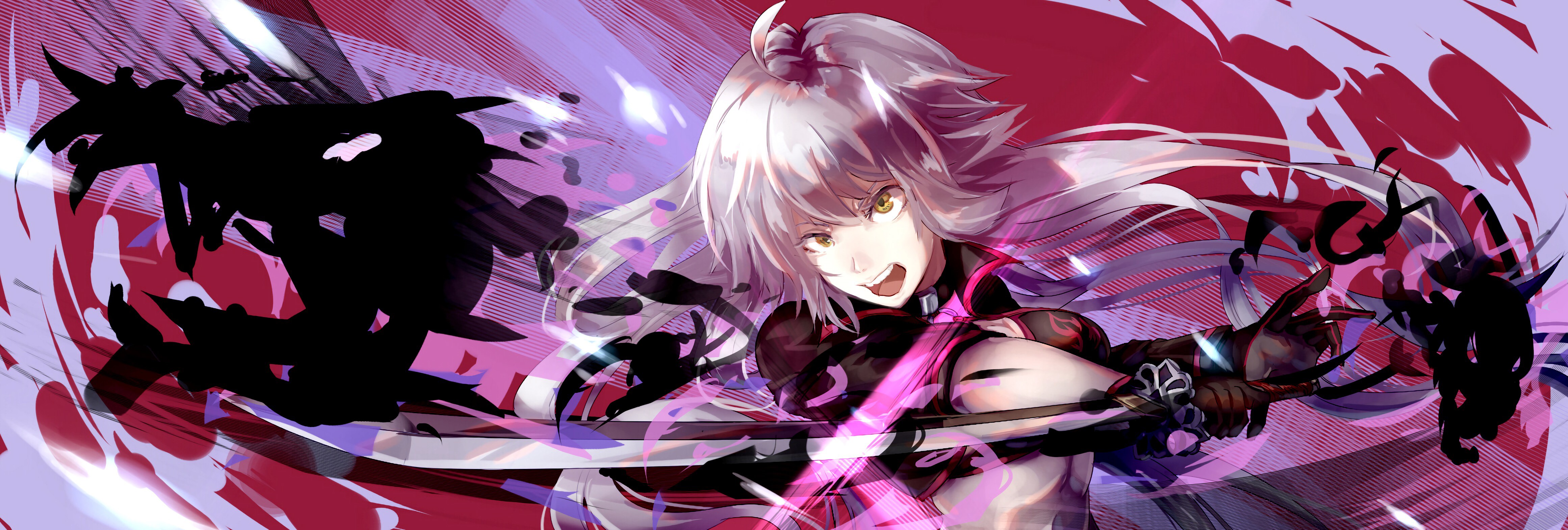 Jeanne d'Arc (Alter) from Fate/Grand Order with Katana HD Wallpaper