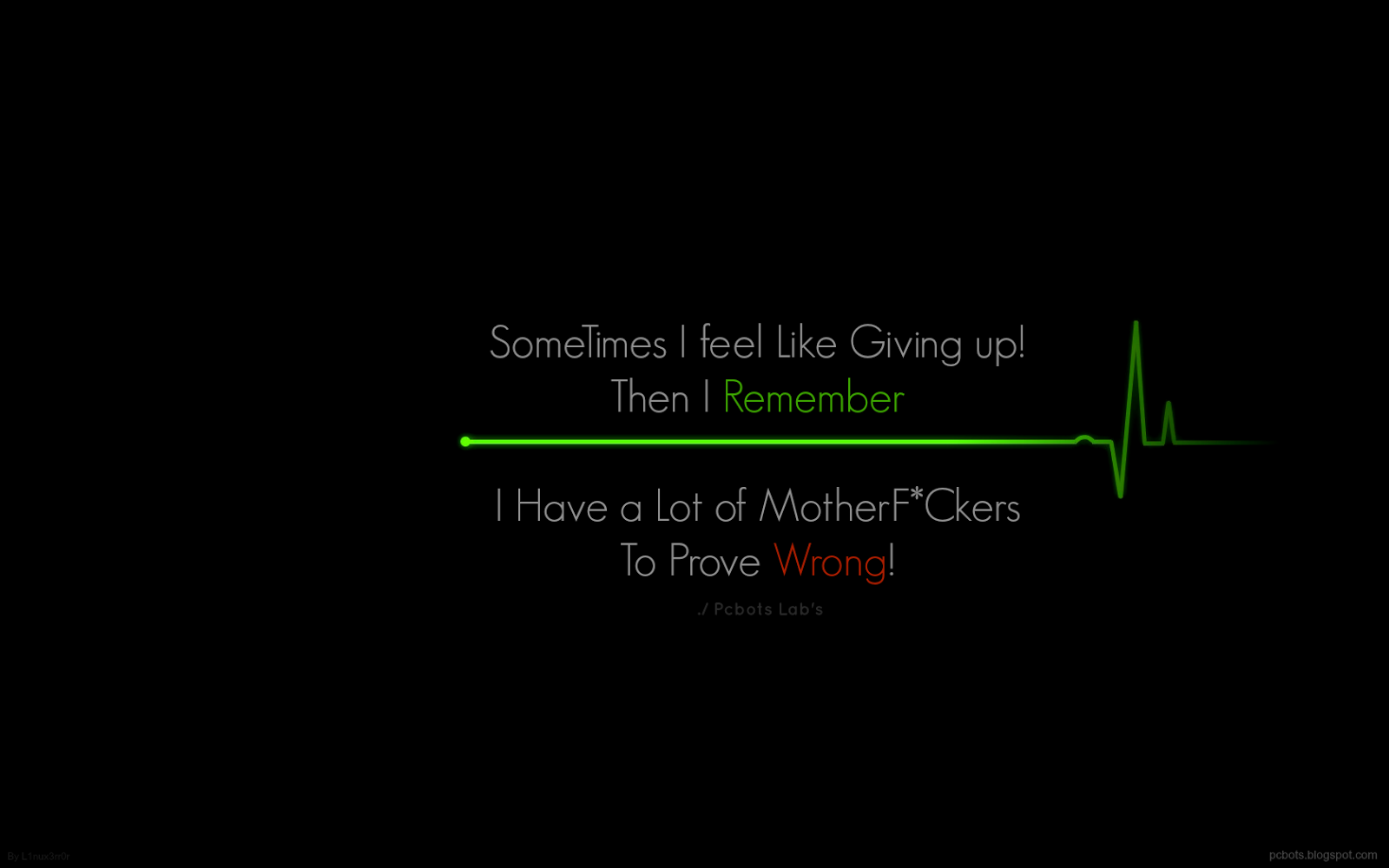 Motivational quote with electrocardiogram HD Wallpaper