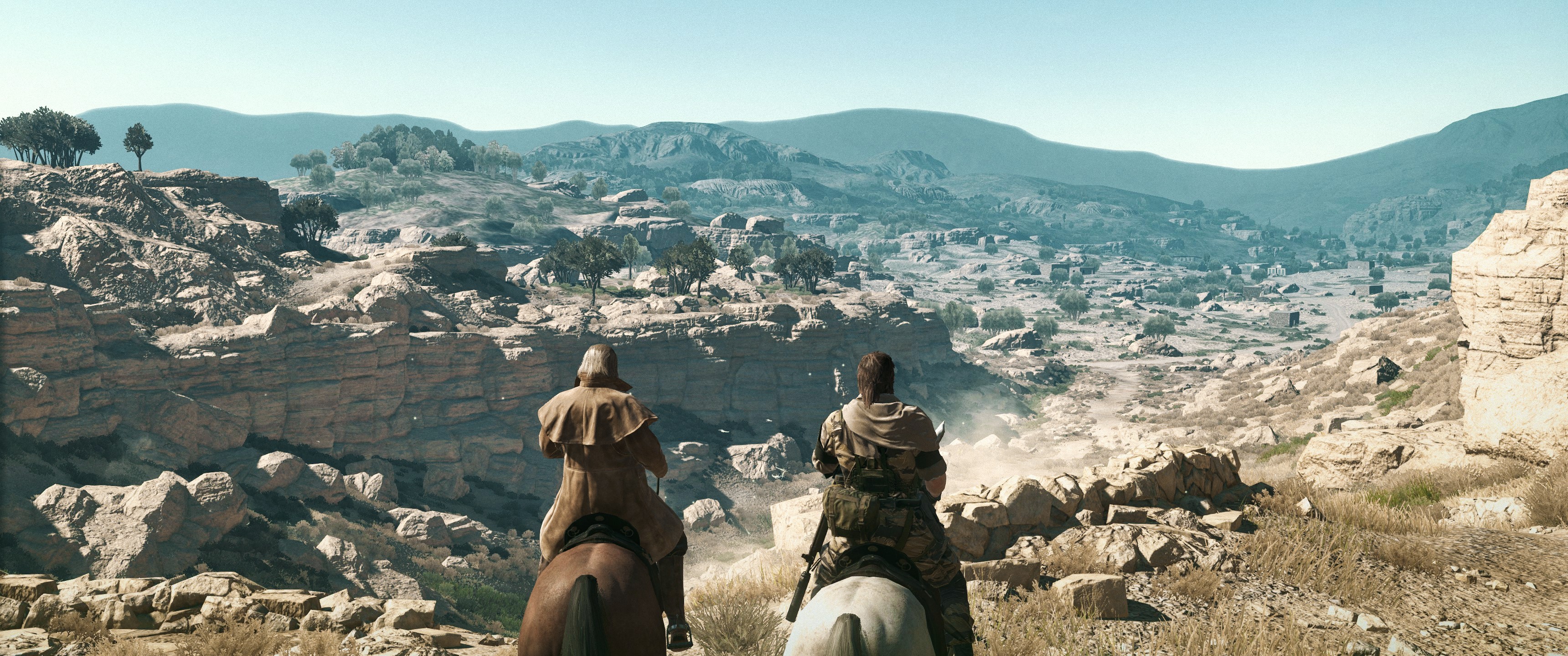 Two men on horseback in Metal Gear Solid V: The Phantom Pain HD Wallpaper