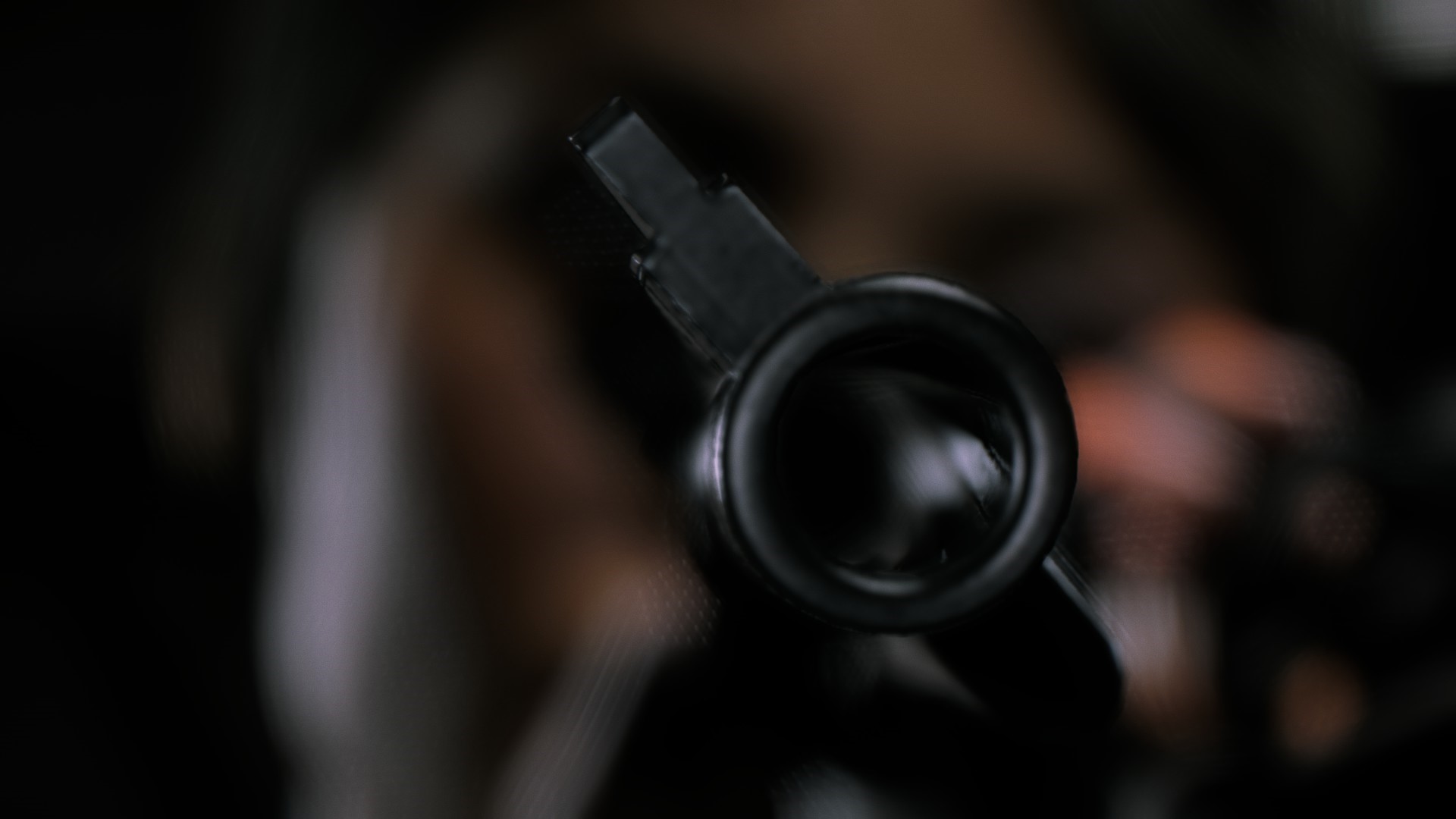 Close-up of a revolver barrel HD Wallpaper