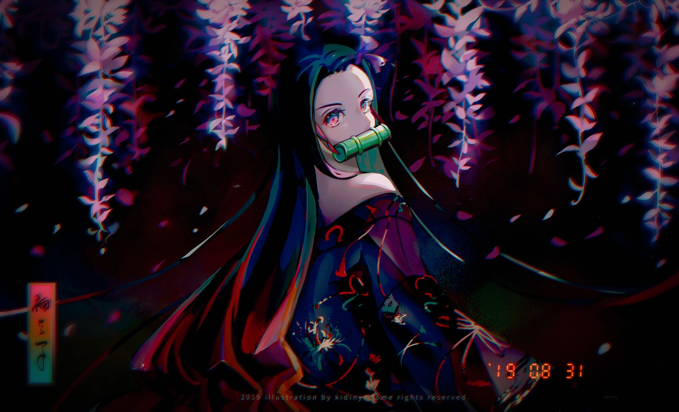 Kamado Nezuko from Kimetsu no Yaiba HD Wallpaper
