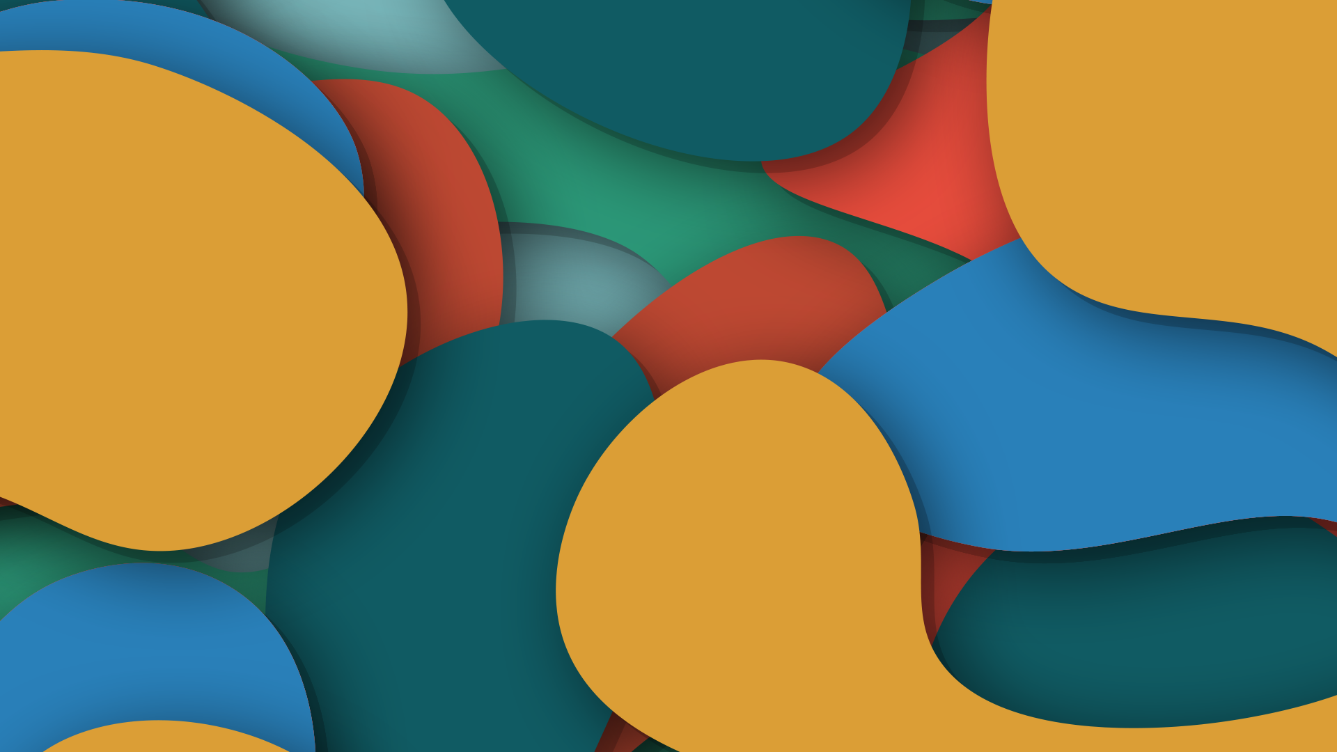 Abstract colorful shapes with shadows HD Wallpaper