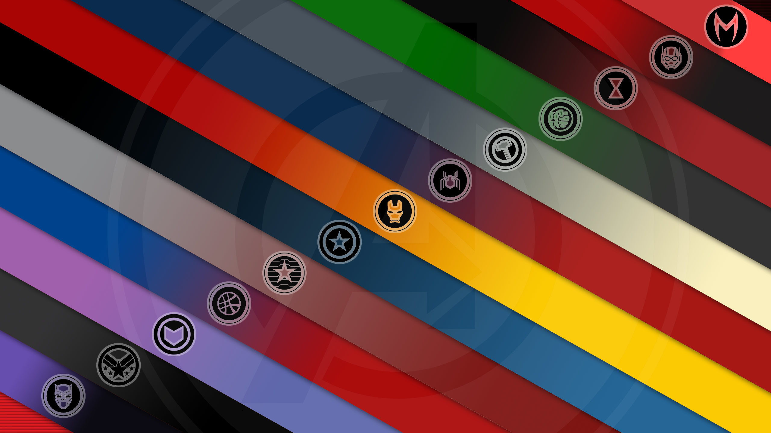 Marvel Cinematic Universe Heroes Icons HD Wallpaper
