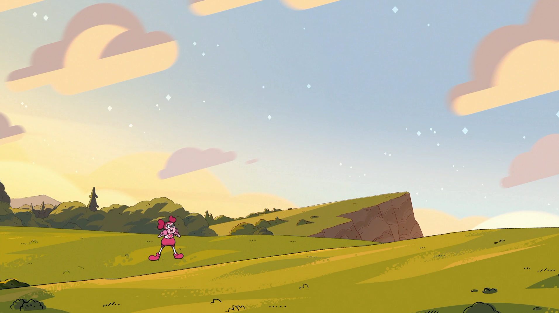Spinel from Steven Universe in a grassy field HD Wallpaper