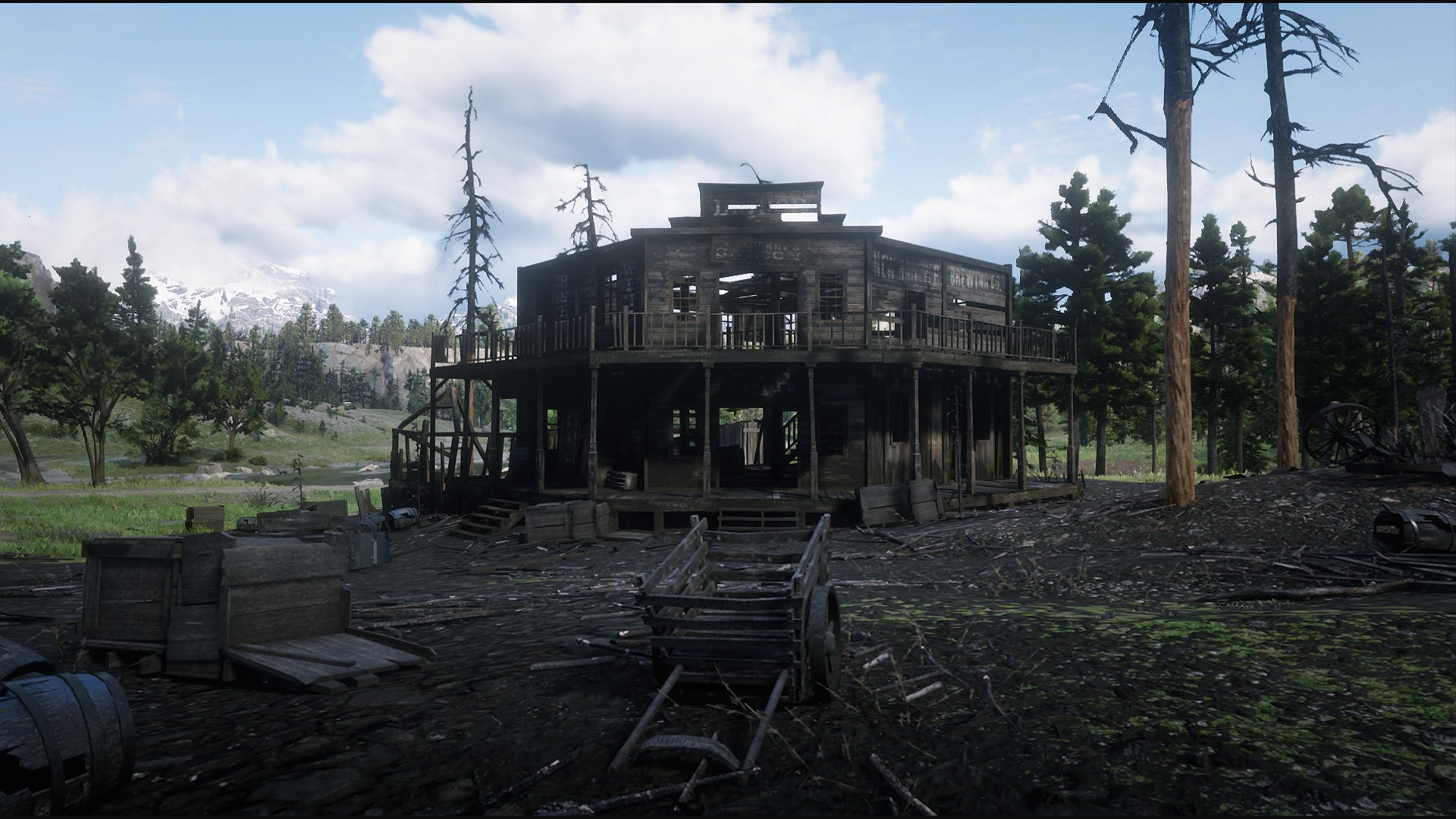Abandoned building in Red Dead Redemption 2 HD Wallpaper