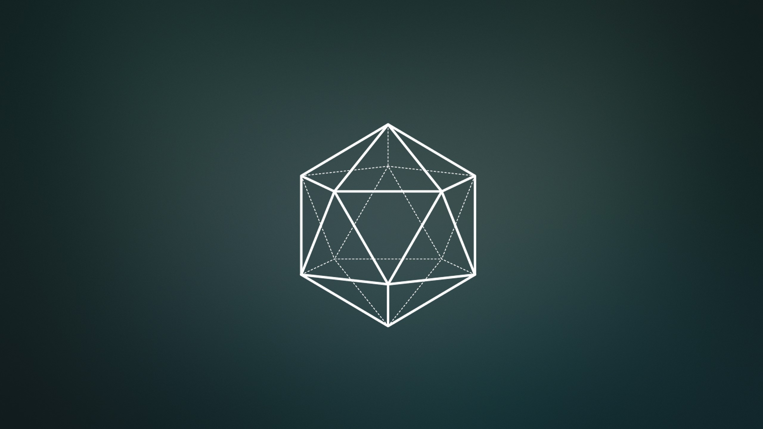 Geometric Icosahedron Wireframe HD Wallpaper