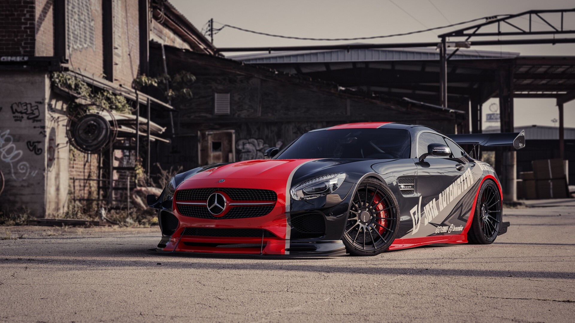 Mercedes-Benz AMG GT with custom paint job HD Wallpaper