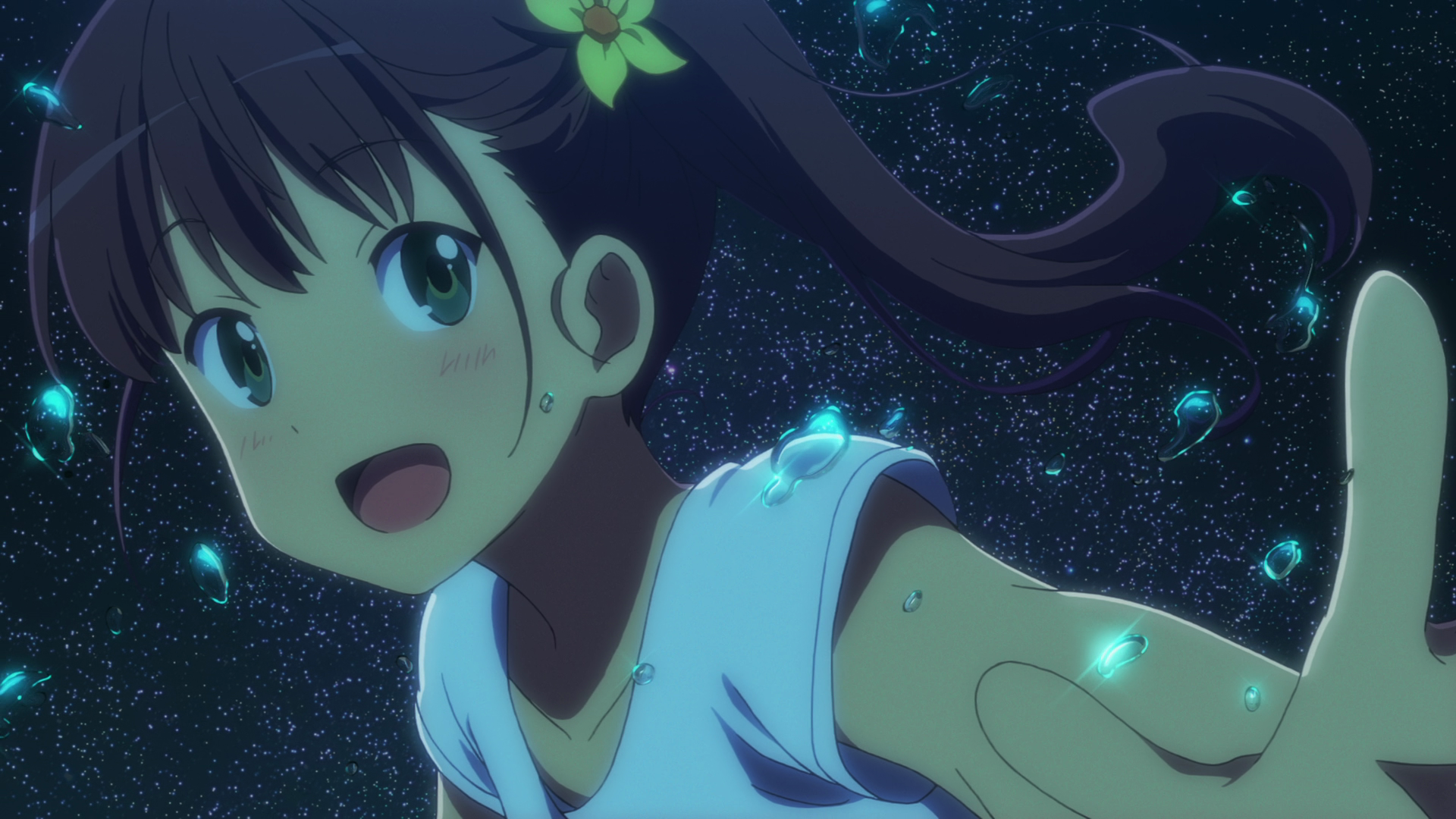 Aoi Niizato from Non Non Biyori in Space HD Wallpaper