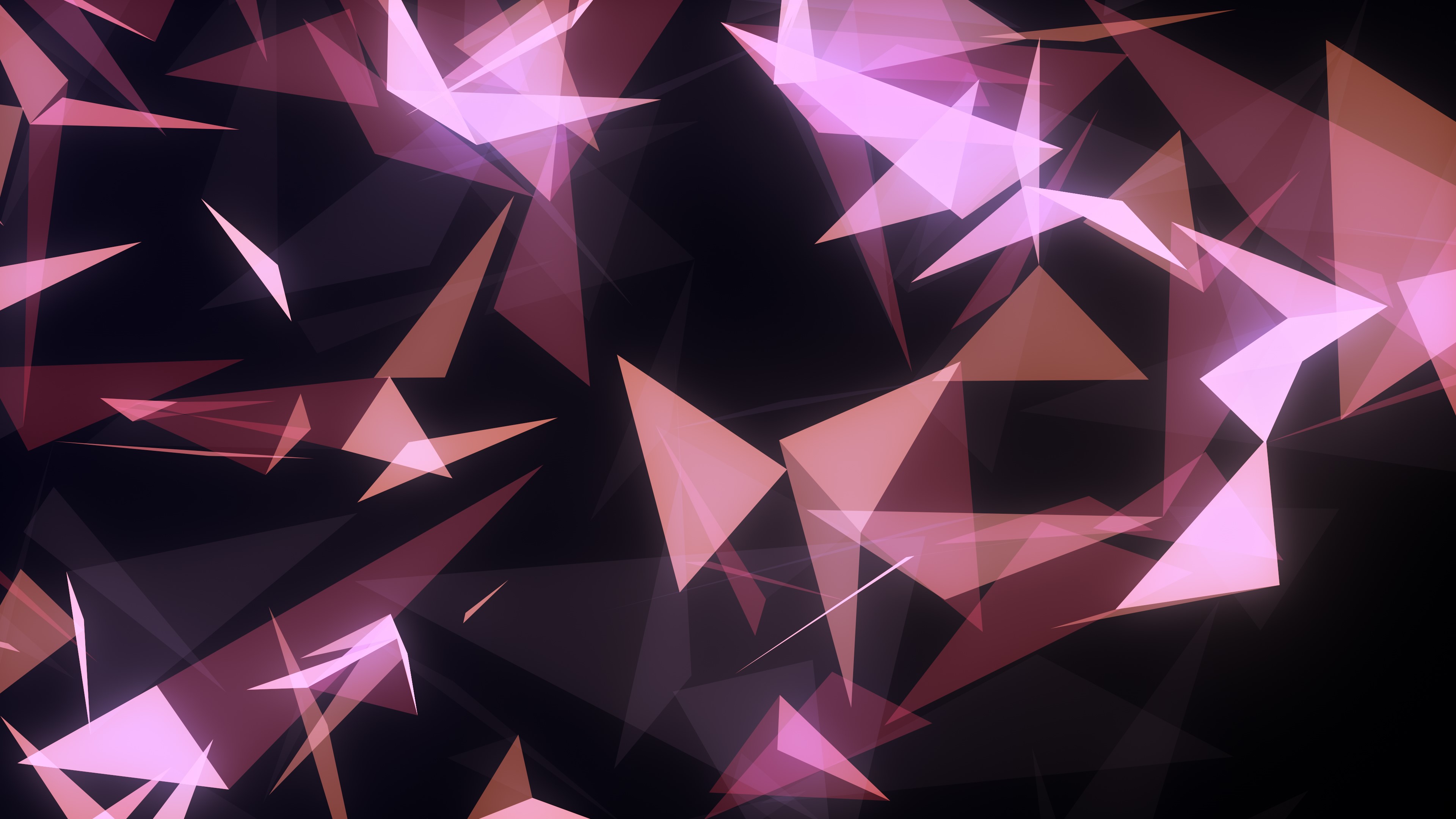 4K Glowing Plexus Triangles HD Wallpaper