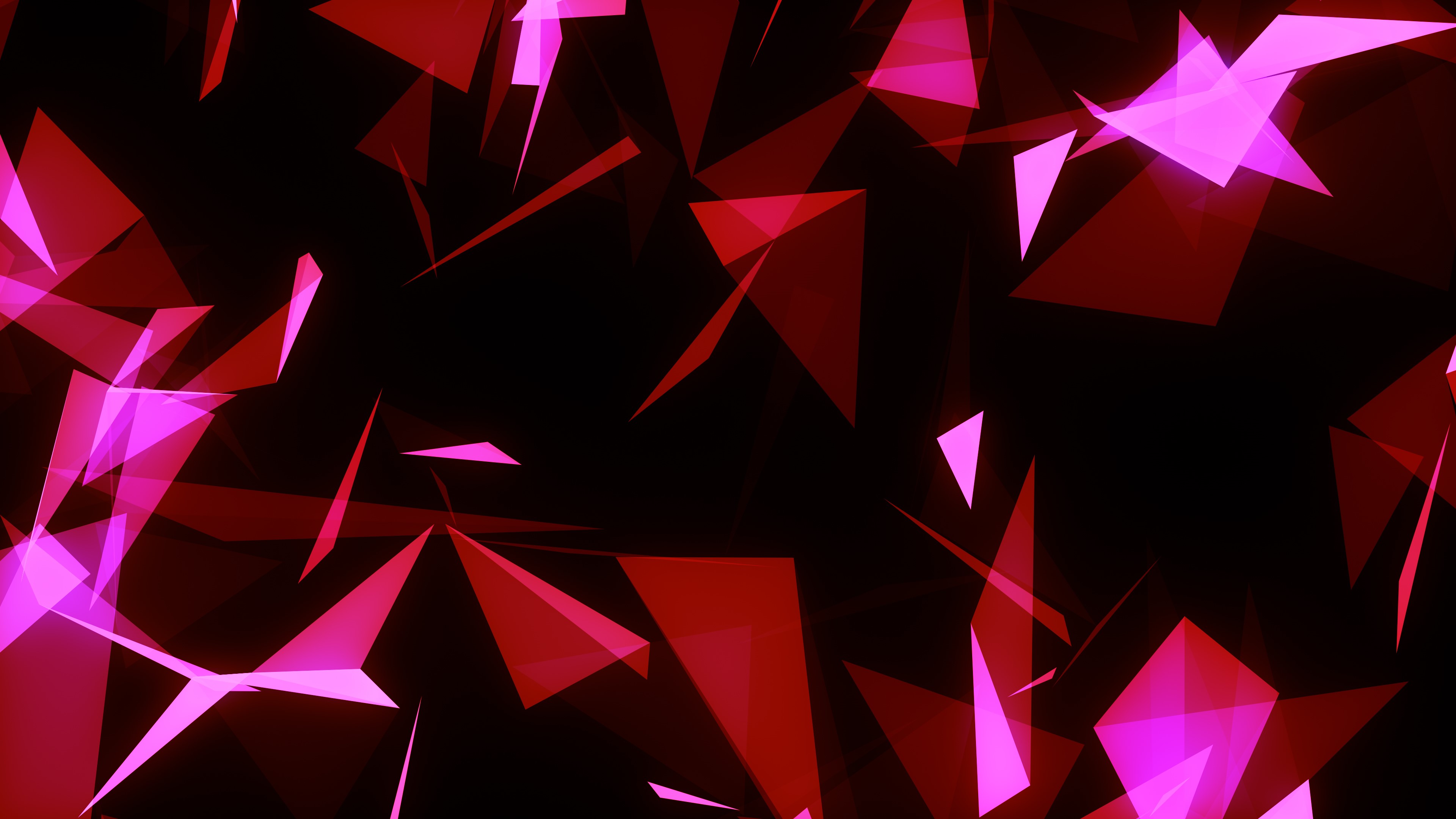 Abstract glowing red and purple geometric shapes HD Wallpaper