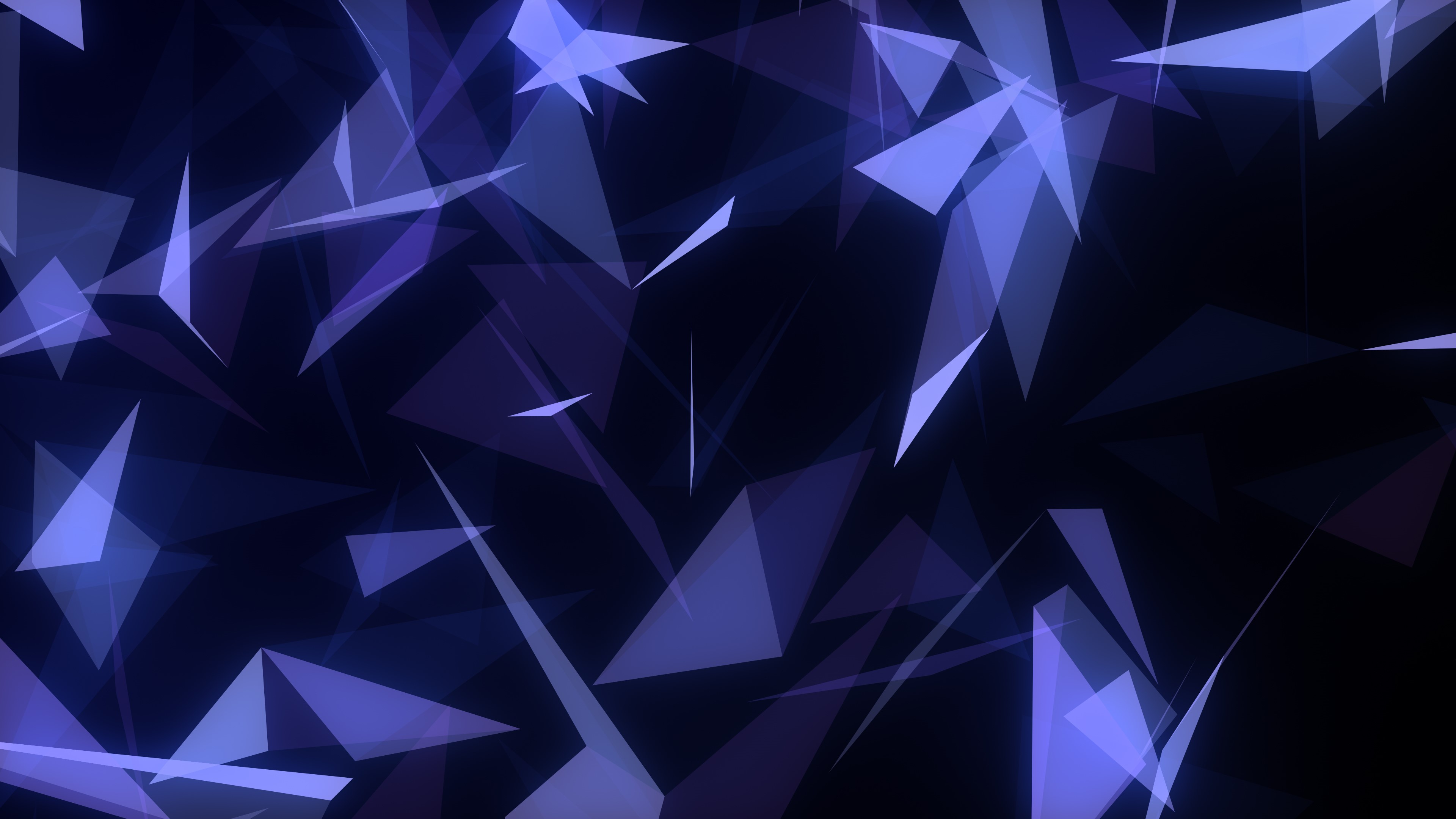 Abstract Blue Geometric Shapes 4K HD Wallpaper