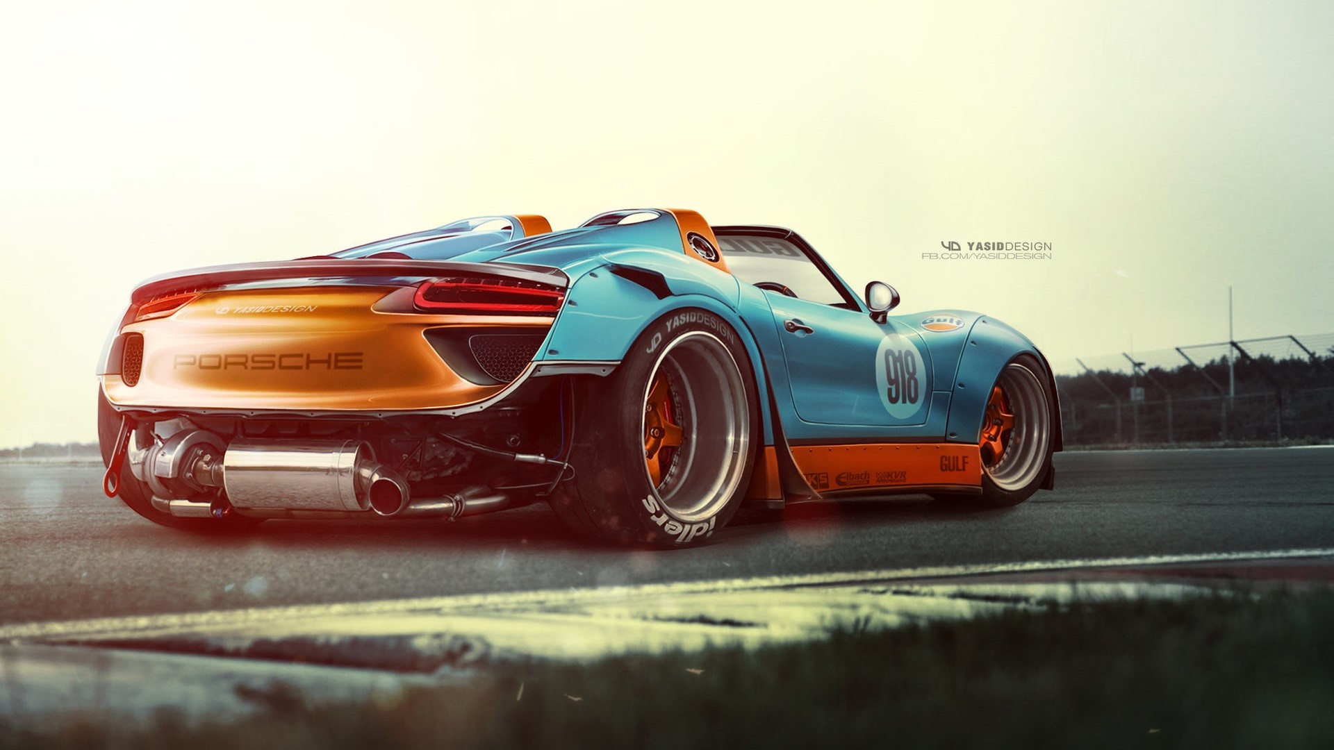 race tracks Porsche Porsche 918 Spyder digital art HD Wallpaper