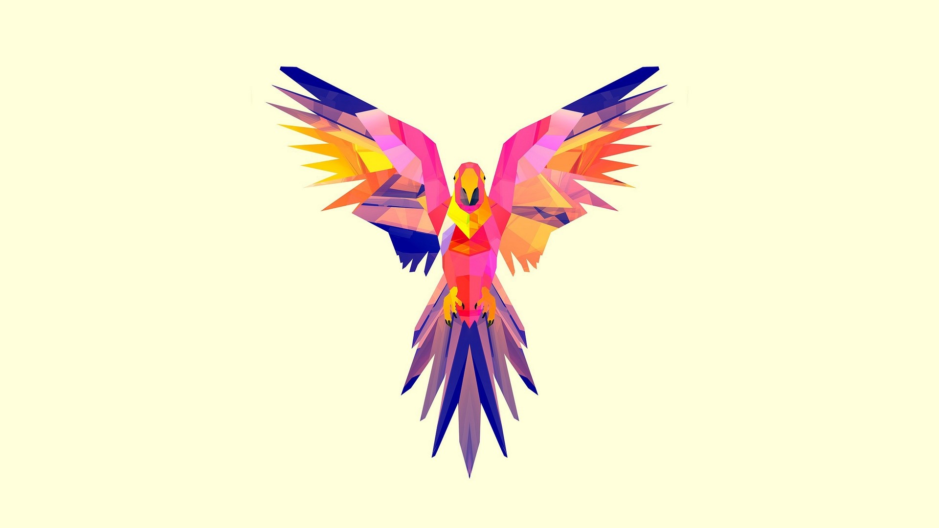 Geometric parrot artwork HD Wallpaper