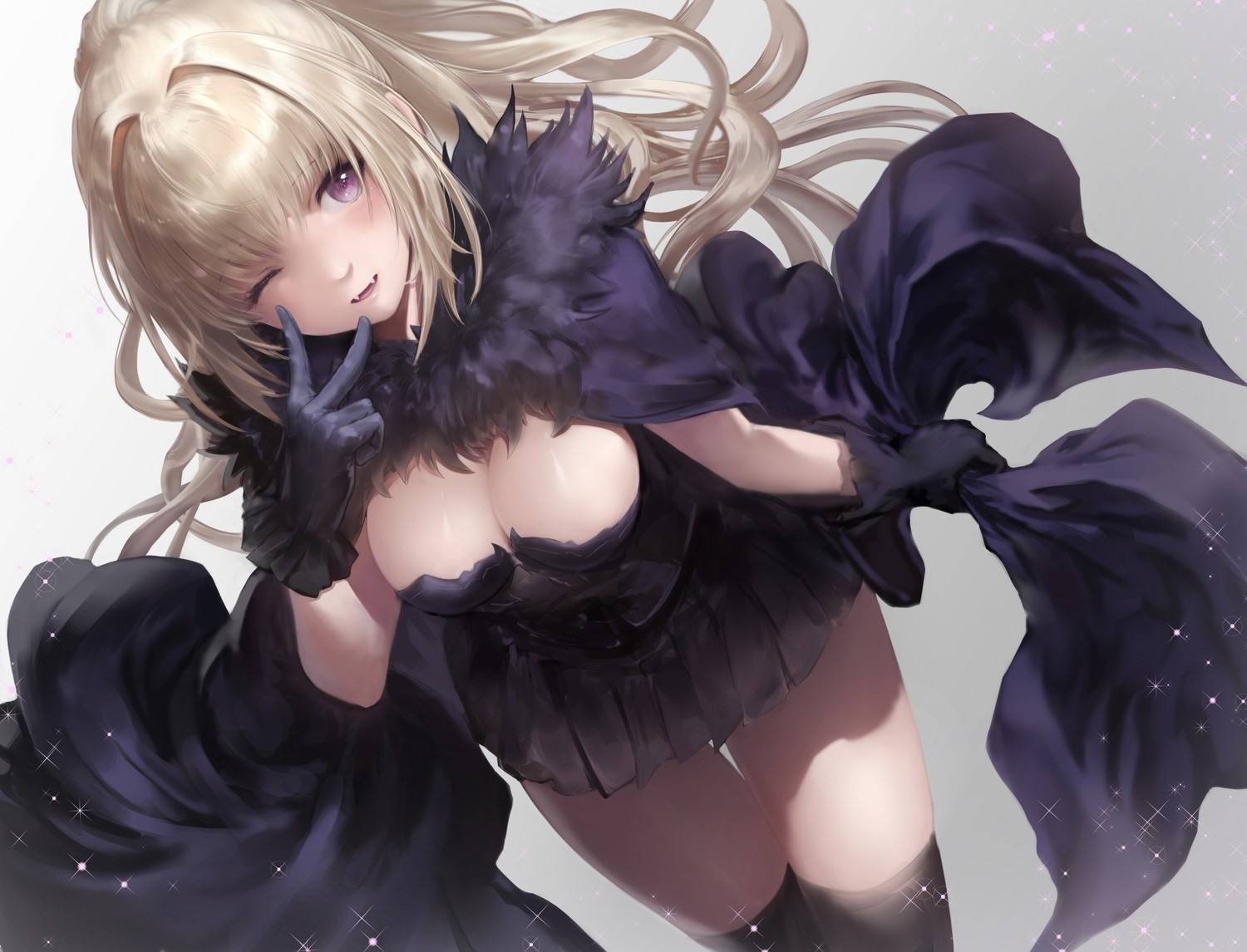Haori Iori anime girl with blonde hair and purple eyes HD Wallpaper
